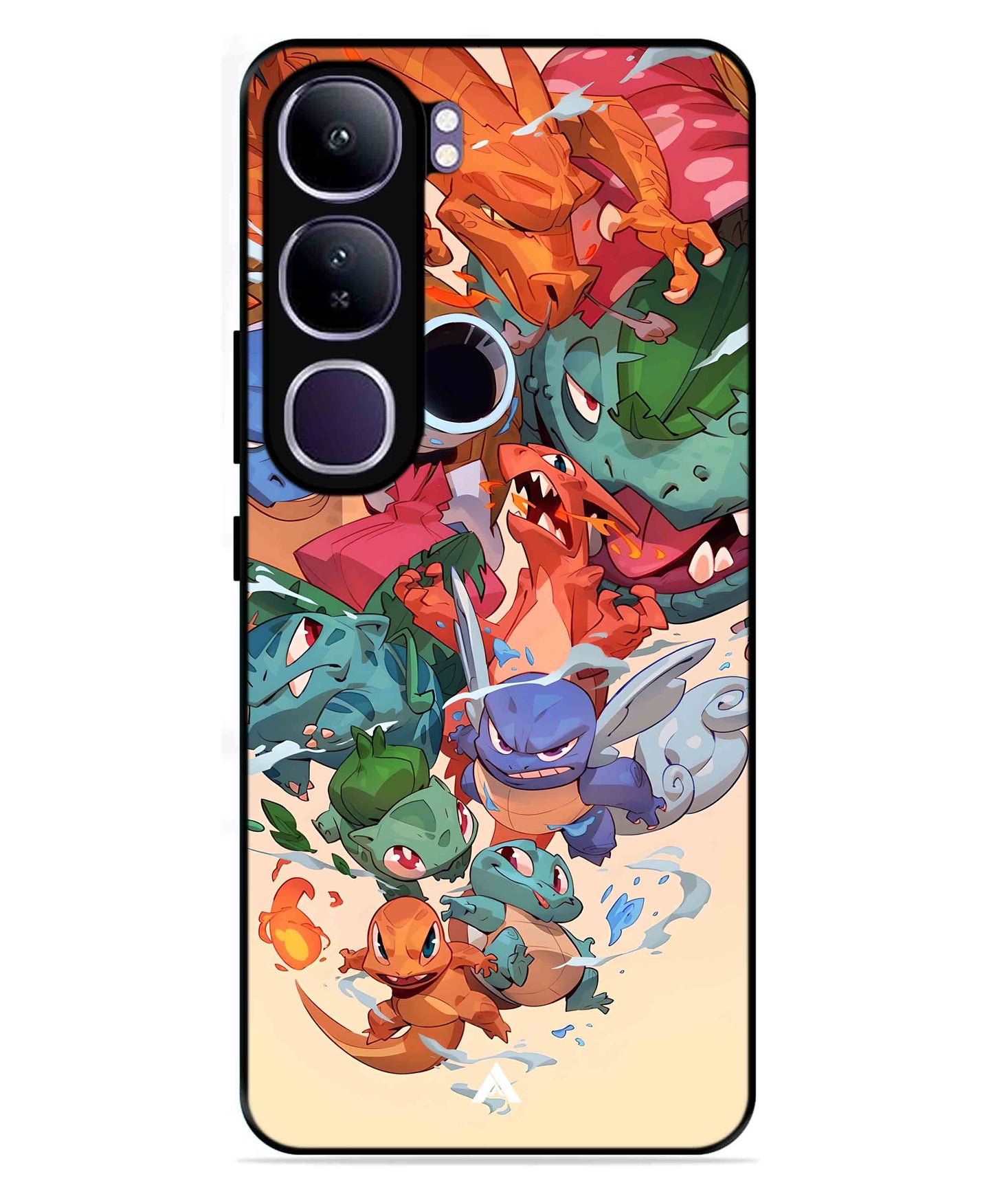 Pokemon Team 2 Metal Back Cover Phone Case for Vivo Y300