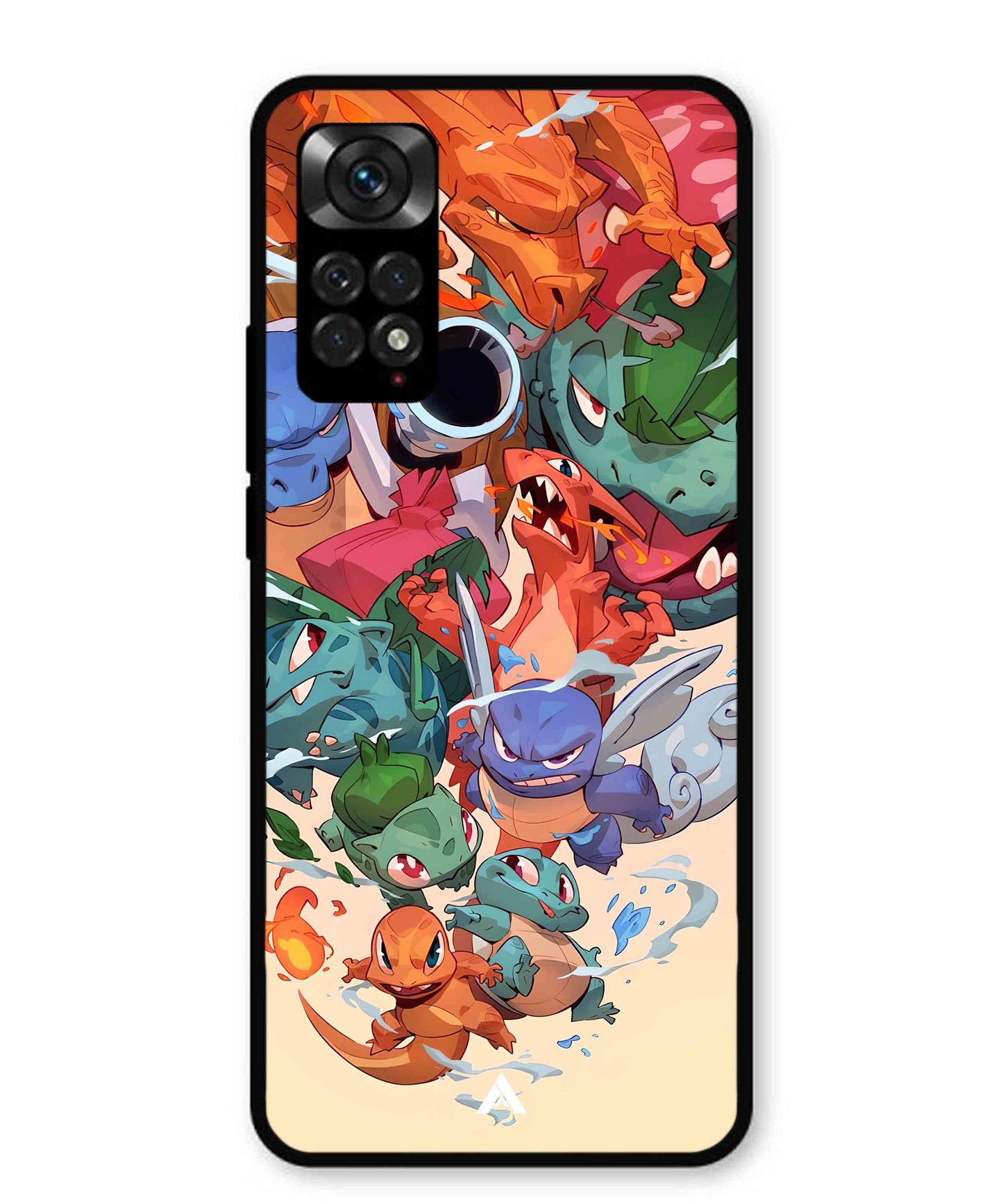 Pokemon Team 2 Metal Back Cover Phone Case for Xiaomi Redmi Note 11