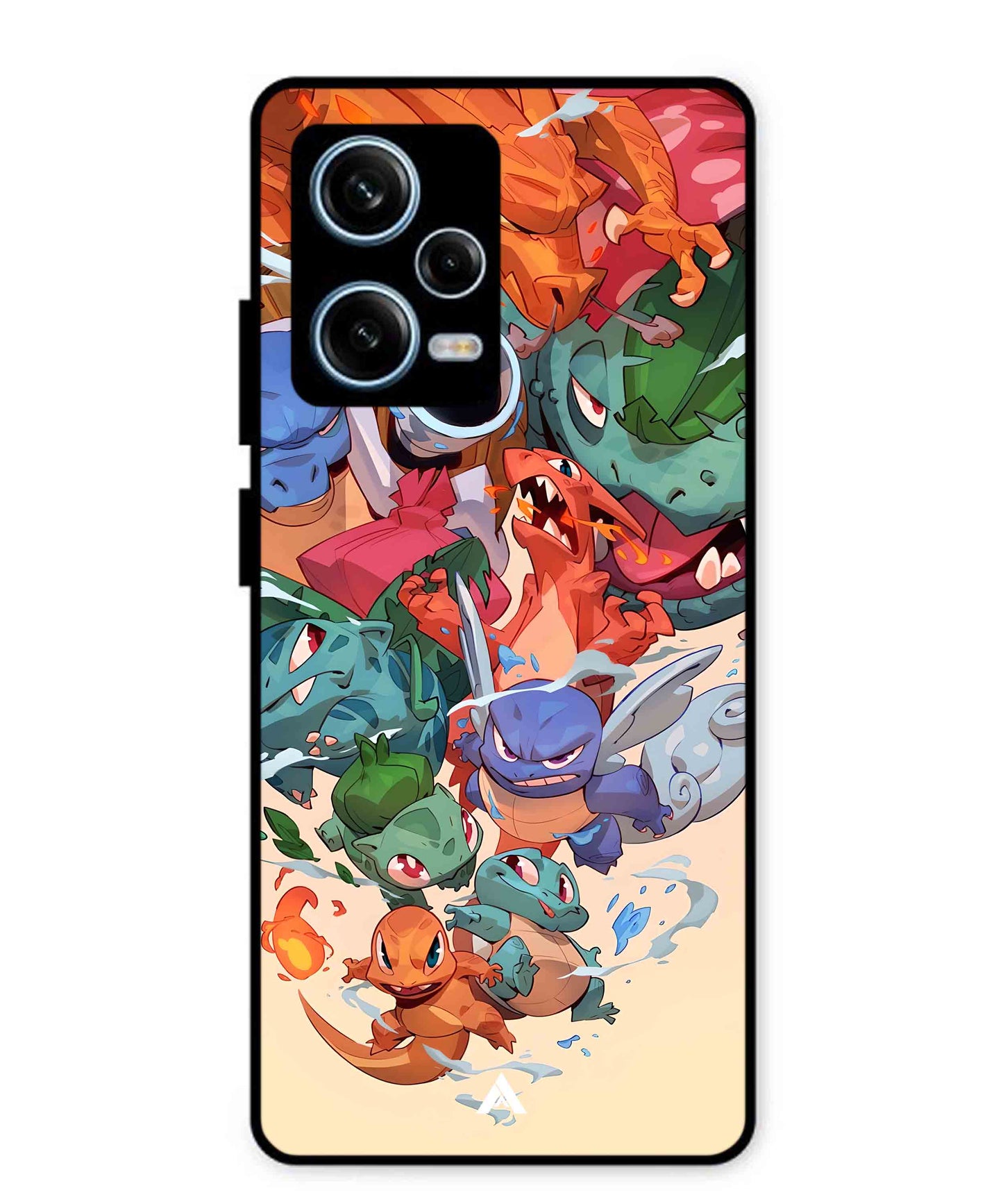 Pokemon Team 2 Metal Back Cover Phone Case for Xiaomi Redmi Note 12 Pro Plus