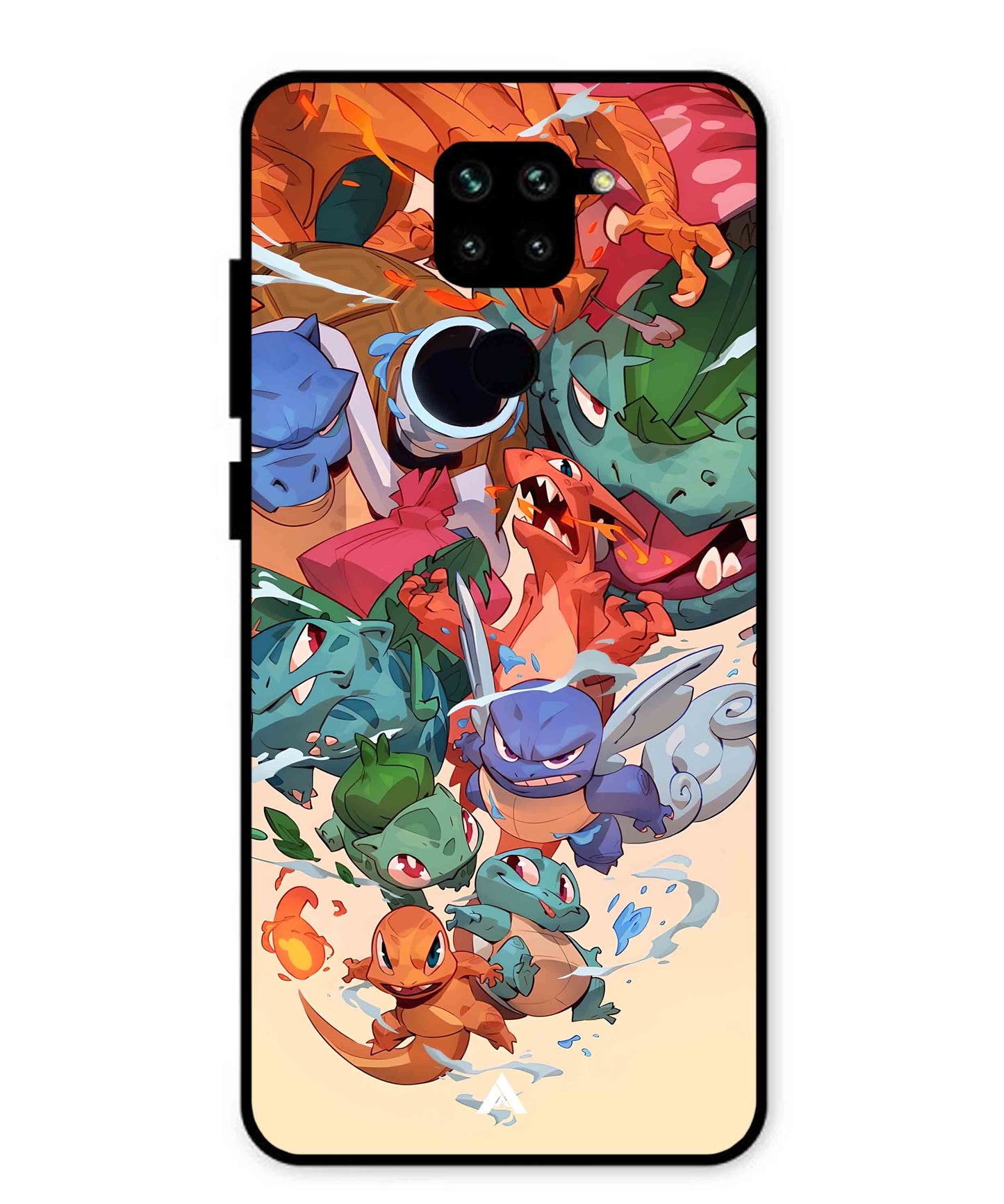Pokemon Team 2 Metal Back Cover Phone Case for Xiaomi Redmi Note 9
