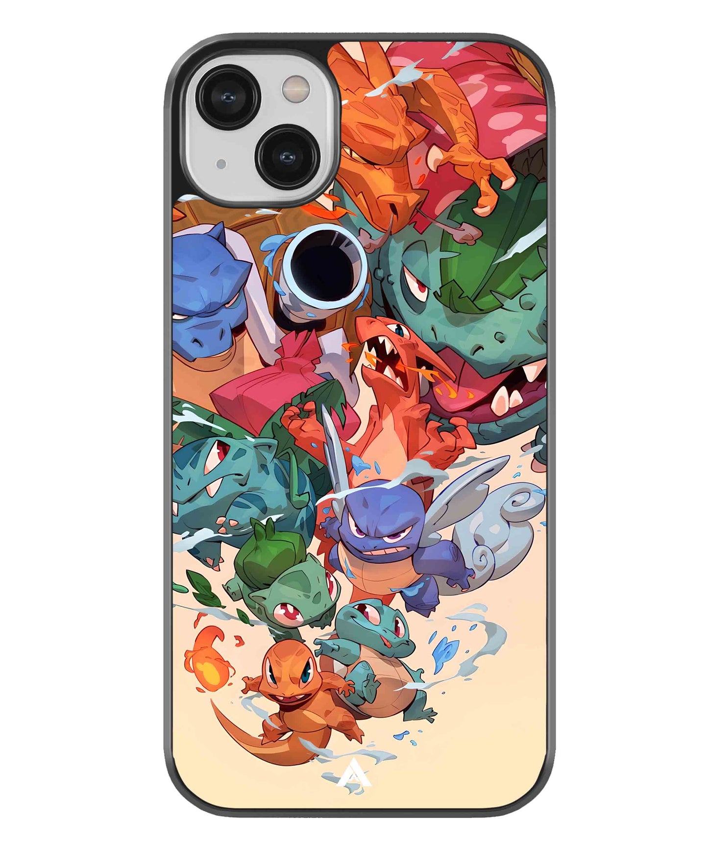 Pokemon Team 2 Metal Back Cover Phone Case for iPhone 13