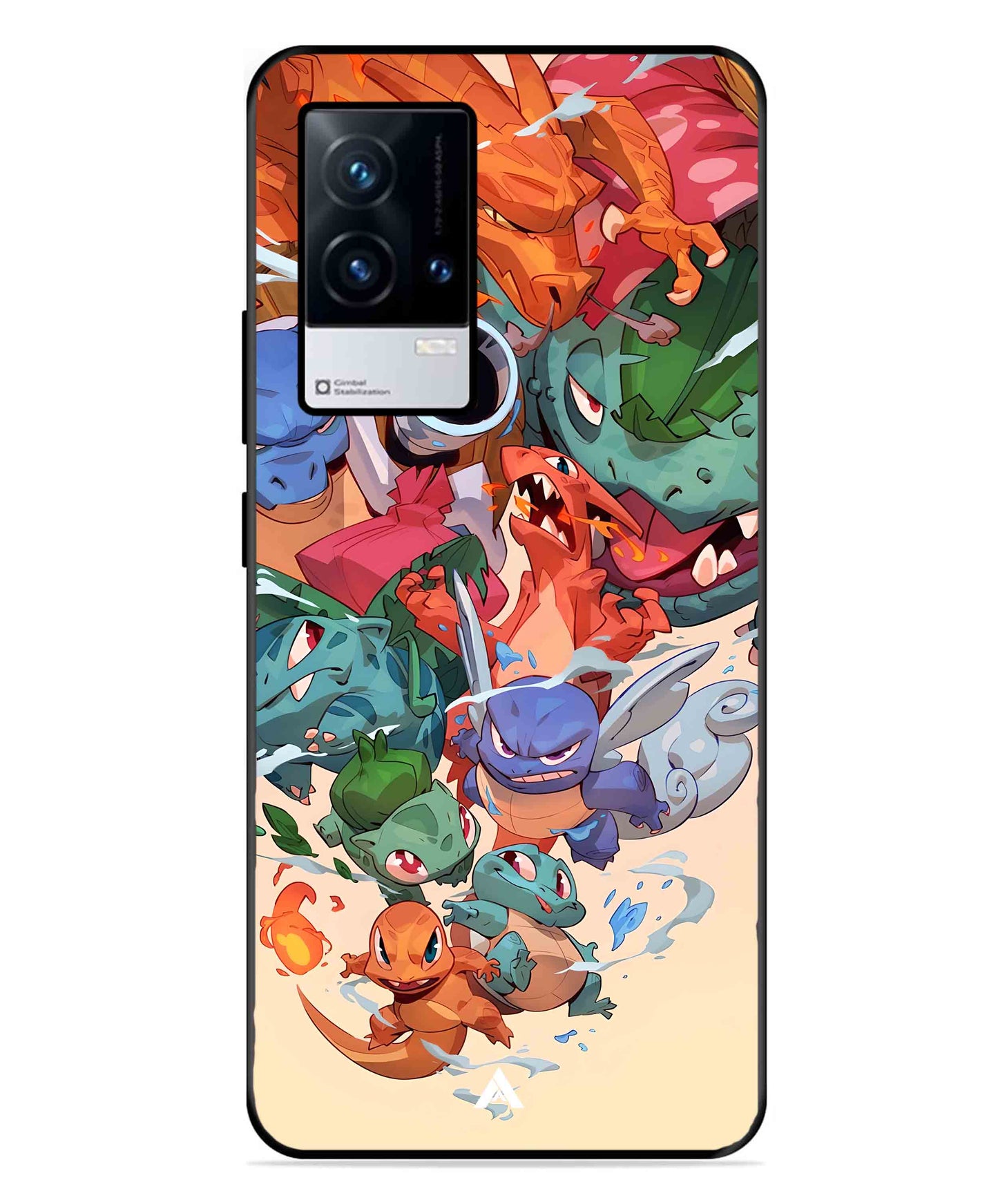 Pokemon Team 2 Metal Back Cover Phone Case for iQOO 8