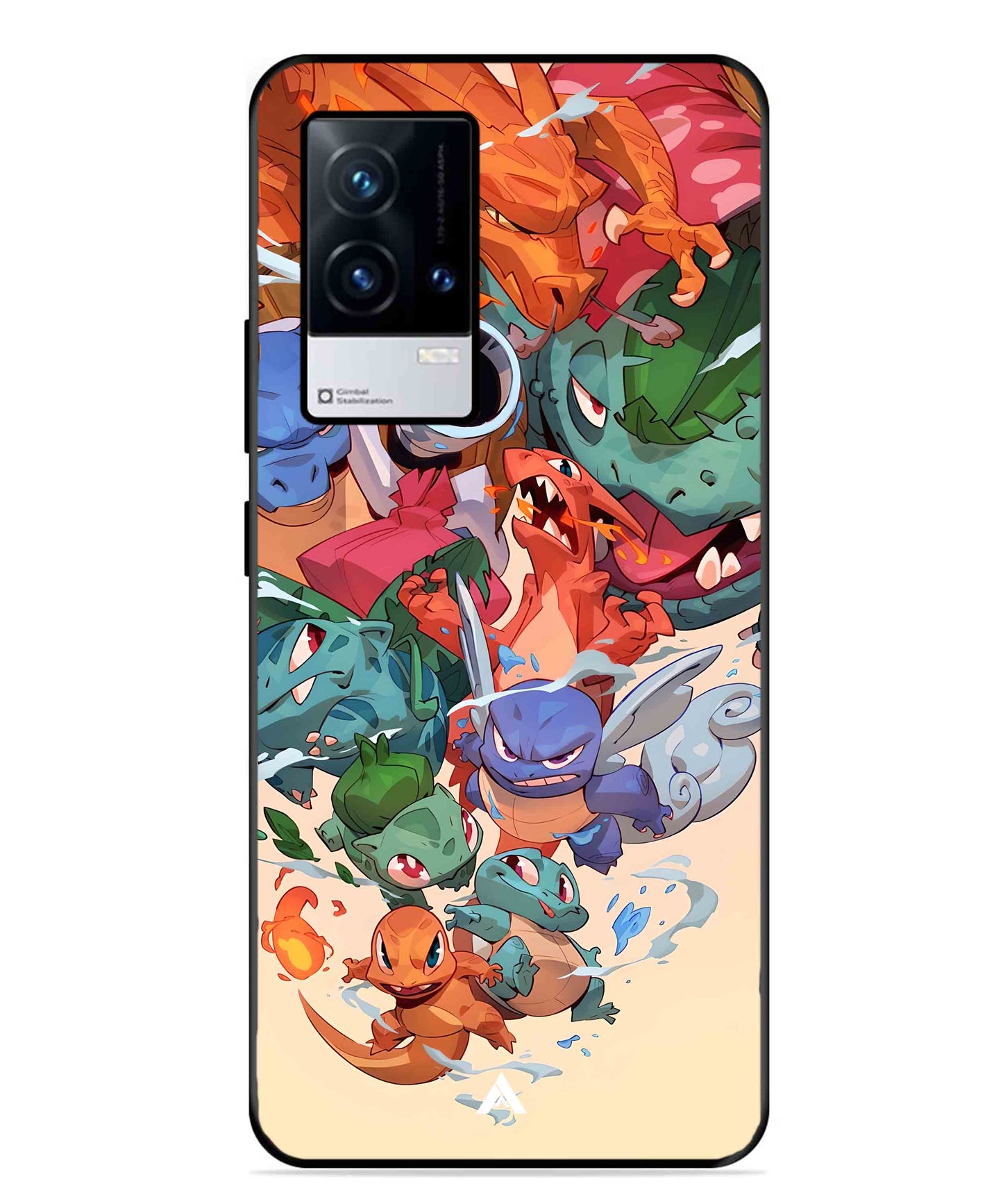 Pokemon Team 2 Metal Back Cover Phone Case for iQOO 9