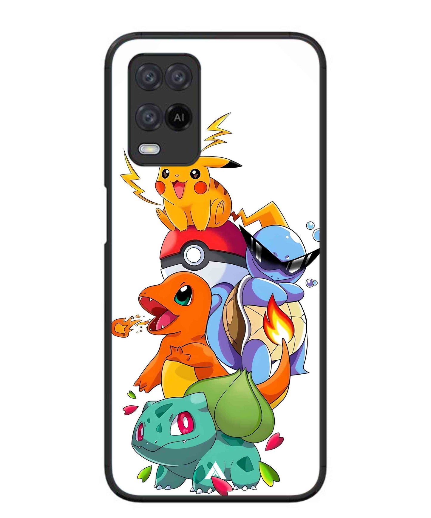 Pokemon Team Metal Back Cover Phone Case for Oppo A54