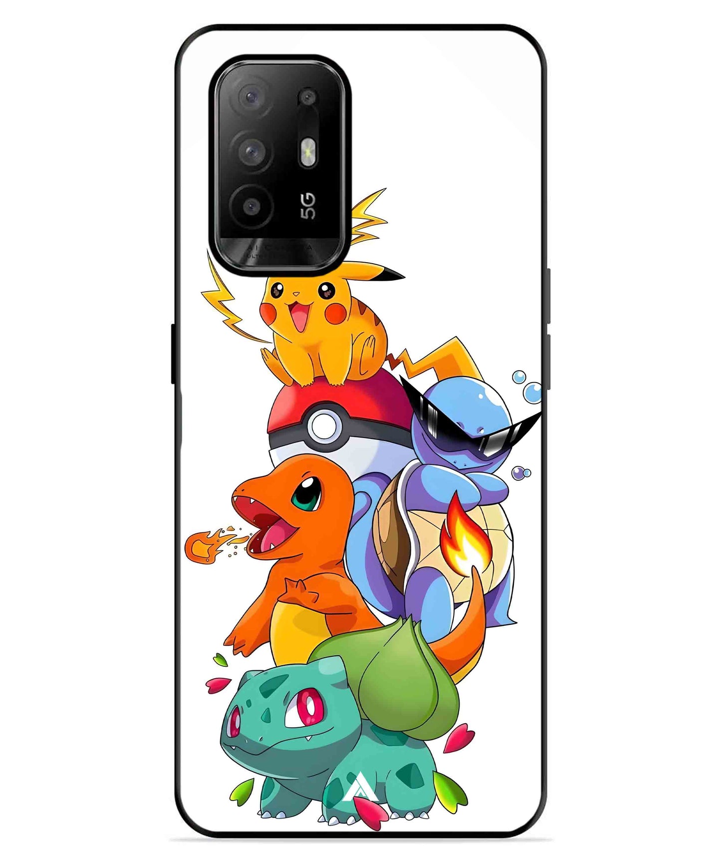 Pokemon Team Metal Back Cover Phone Case for Oppo F19 Pro Plus