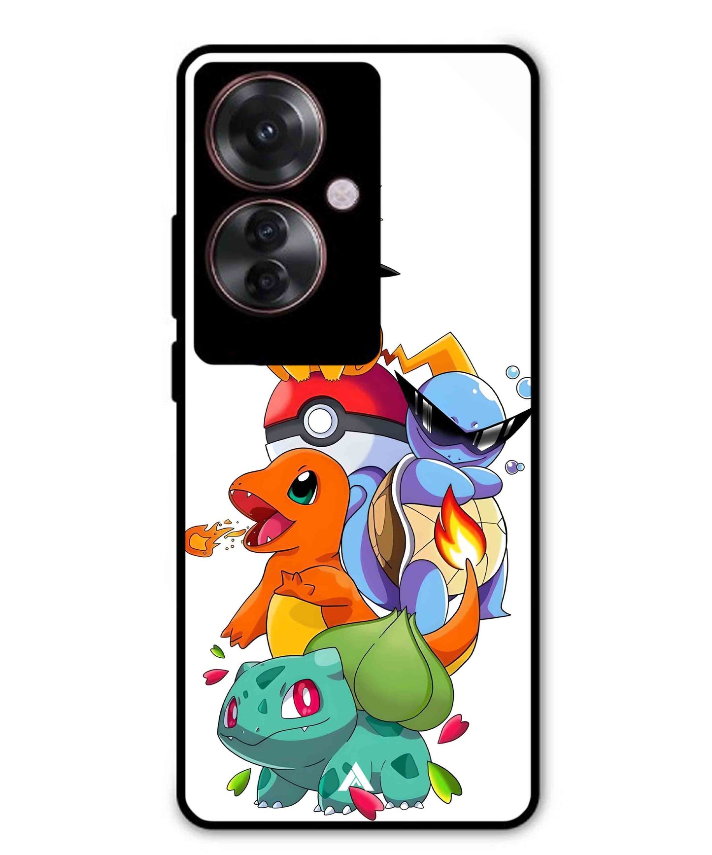Pokemon Team Metal Back Cover Phone Case for Oppo Reno 11F