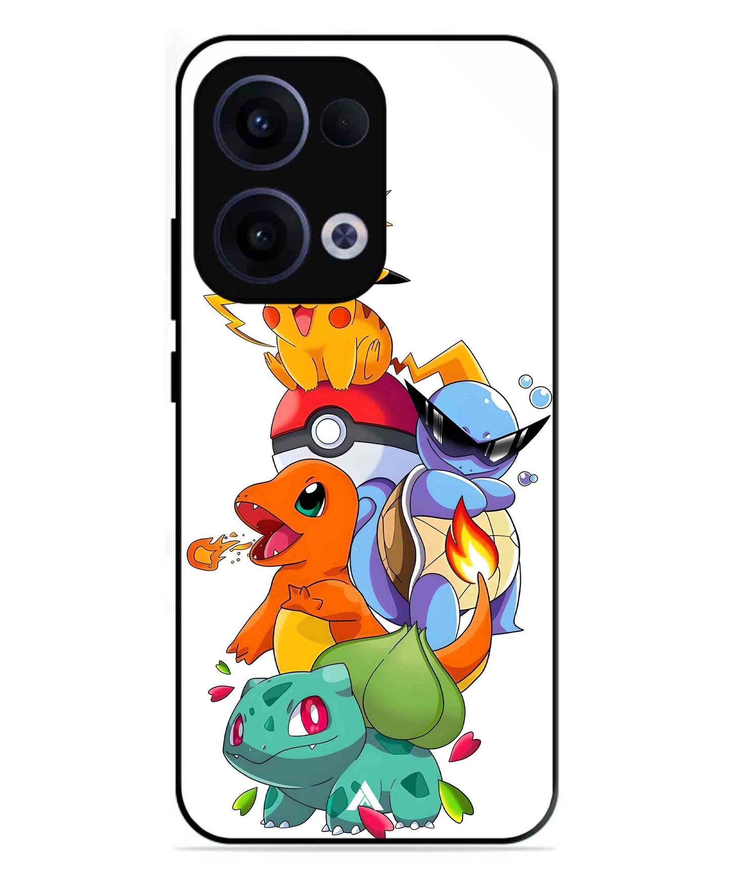 Pokemon Team Metal Back Cover Phone Case for Oppo Reno 13
