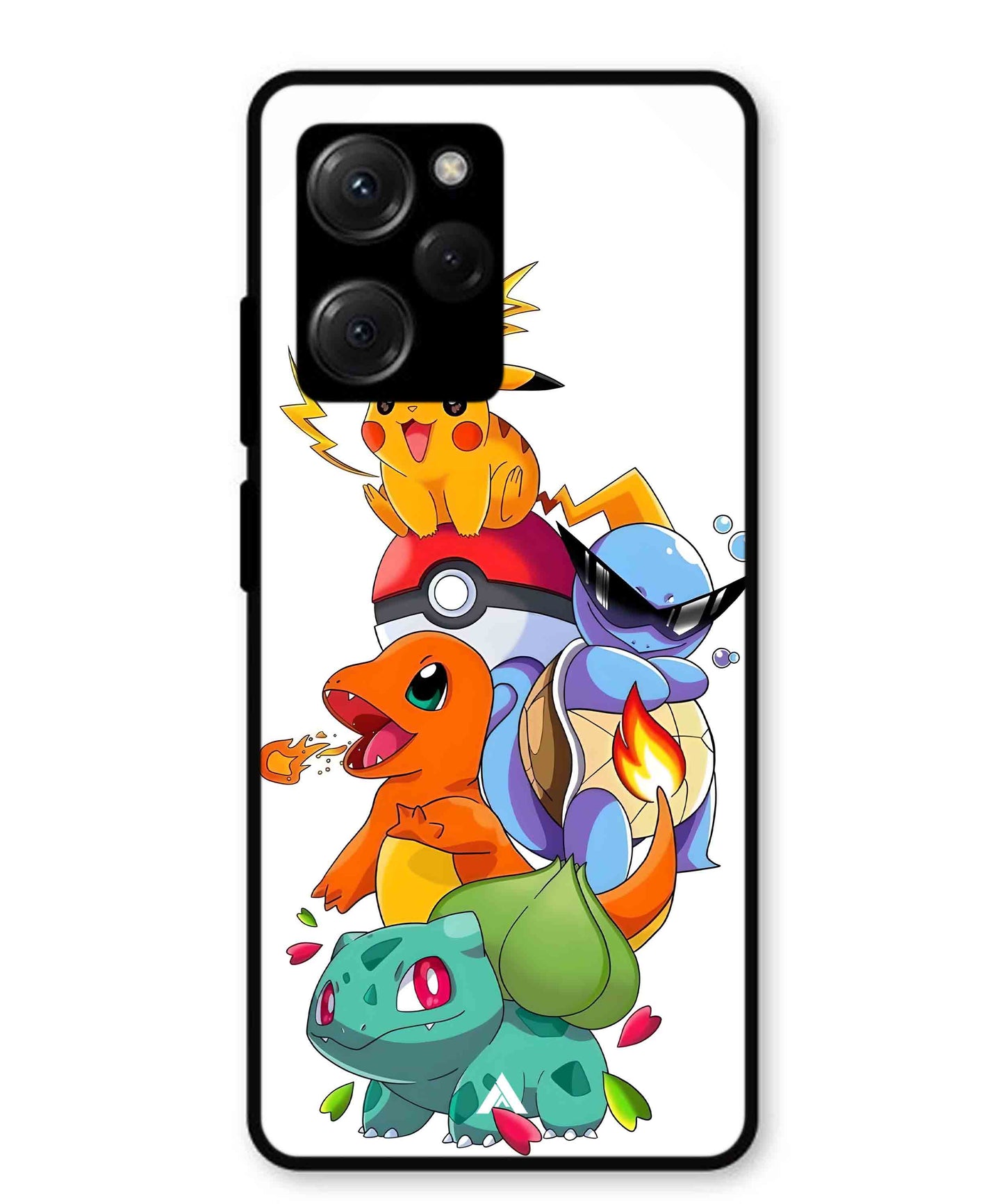 Pokemon Team Metal Back Cover Phone Case for Poco X5 Pro