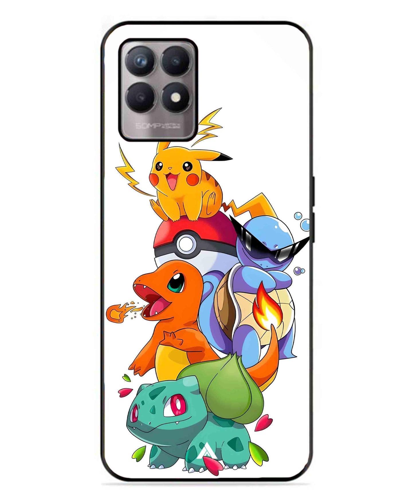 Pokemon Team Metal Back Cover Phone Case for Realme Narzo 50