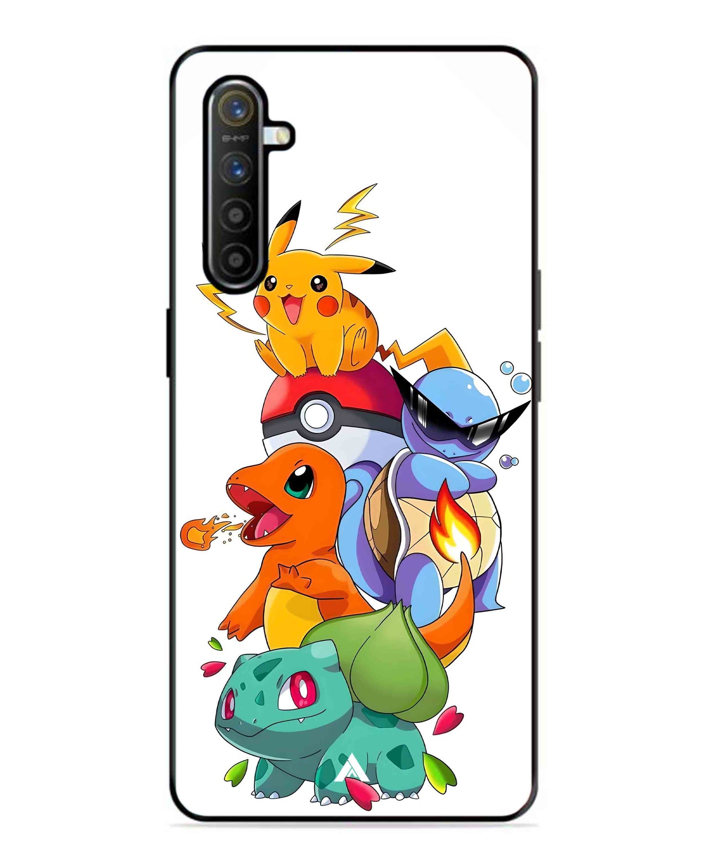 Pokemon Team Metal Back Cover Phone Case for Realme XT