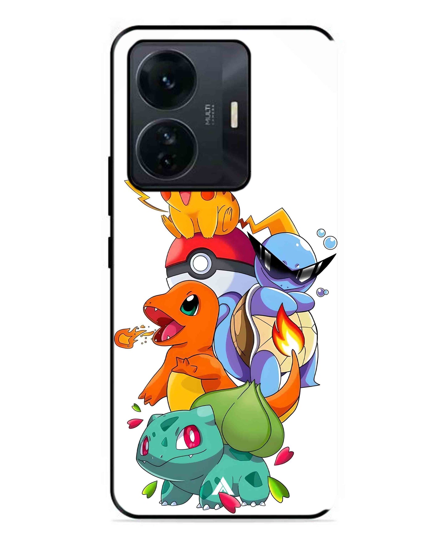 Pokemon Team Metal Back Cover Phone Case for Vivo T1 Pro