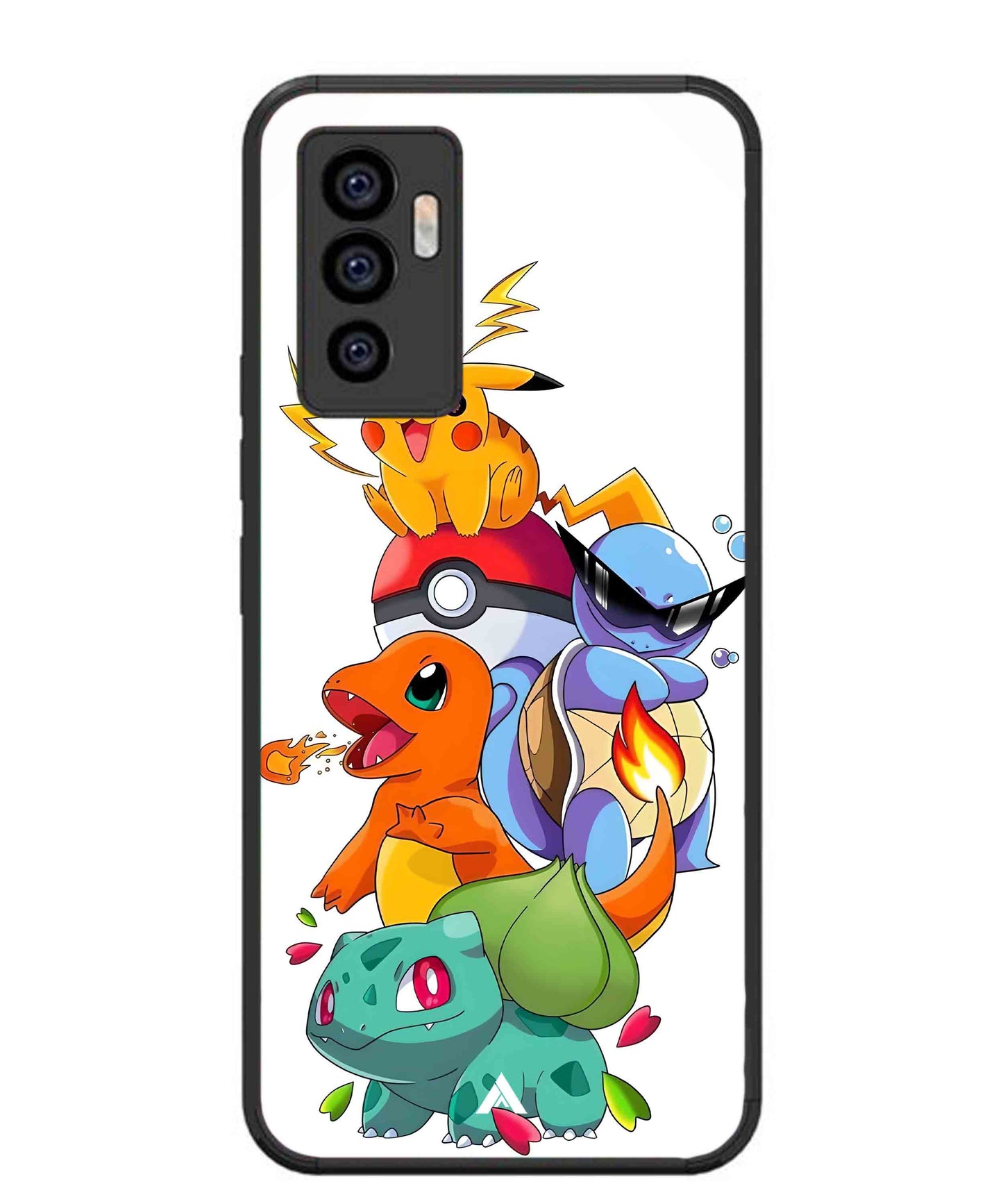 Pokemon Team Metal Back Cover Phone Case for Vivo Y75 4G
