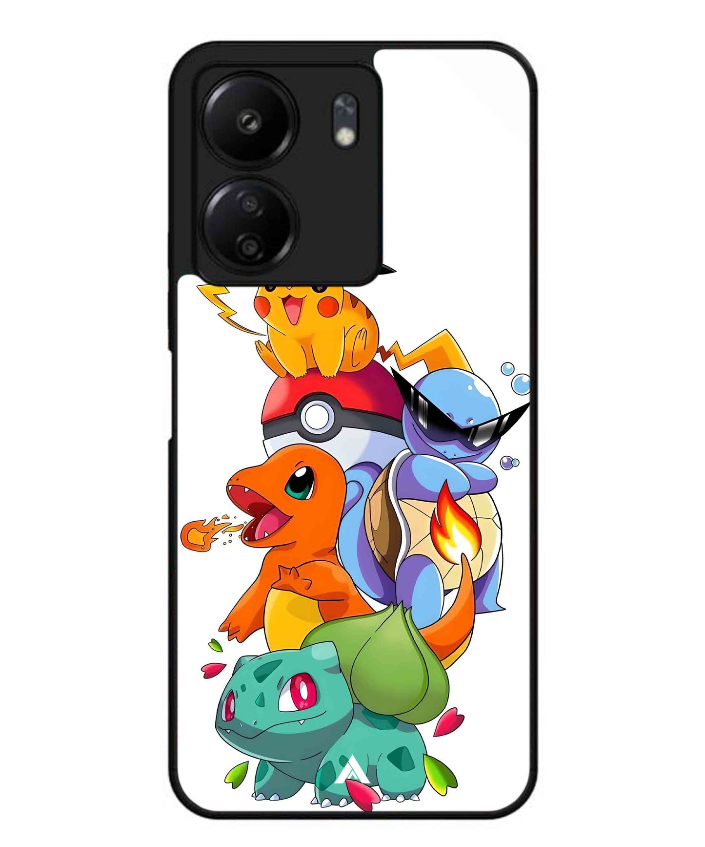 Pokemon Team Metal Back Cover Phone Case for Xiaomi Redmi 13C 4G