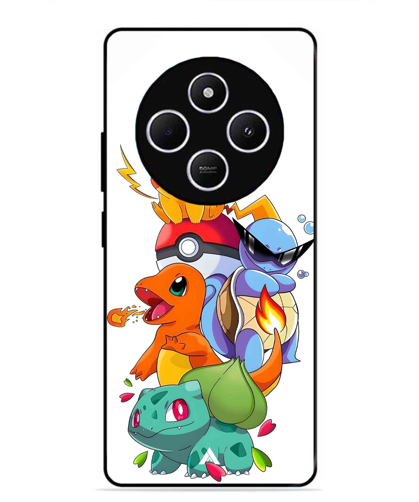 Pokemon Team Metal Back Cover Phone Case for Xiaomi Redmi 14C