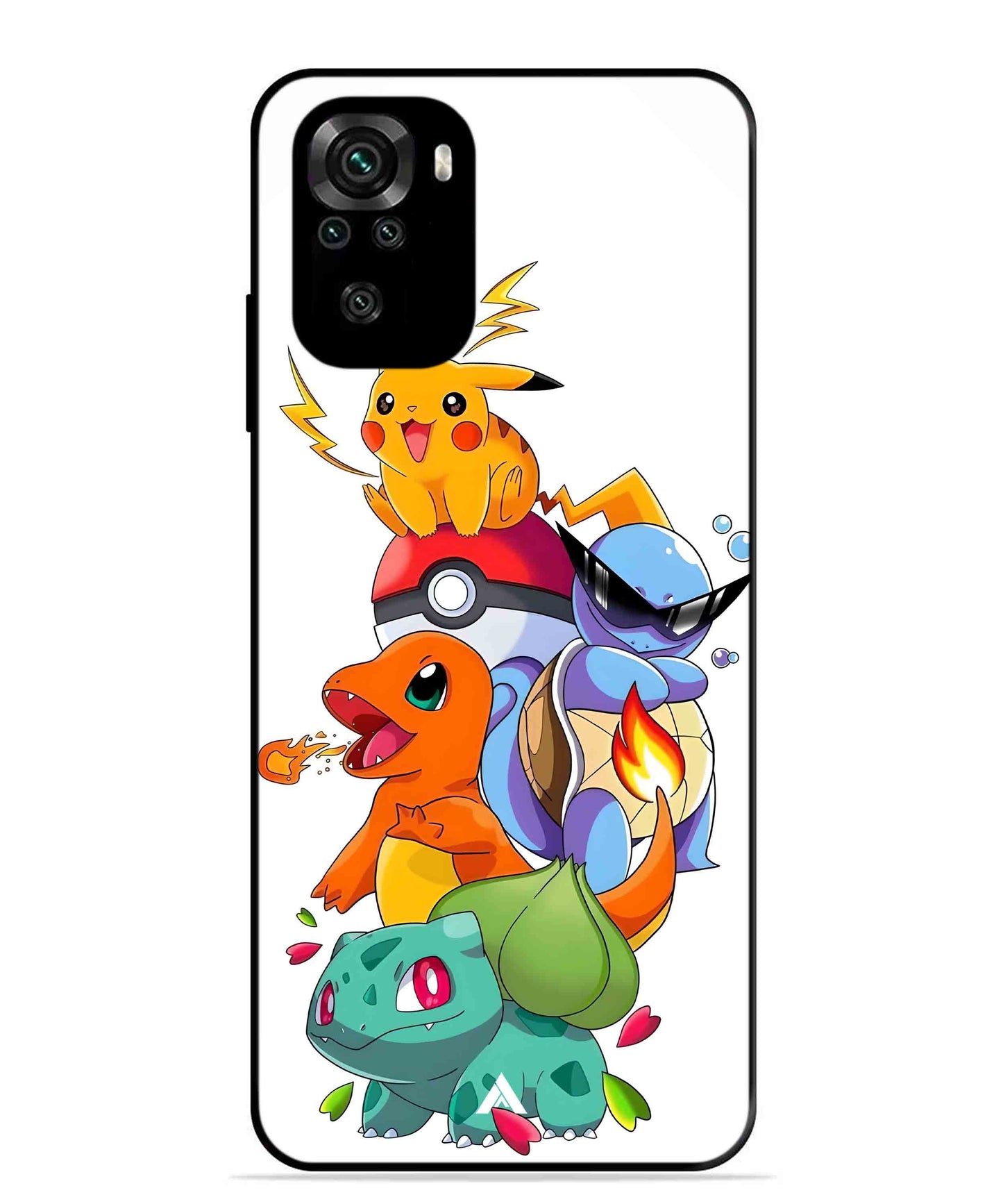 Pokemon Team Metal Back Cover Phone Case for Xiaomi Redmi Note 10S