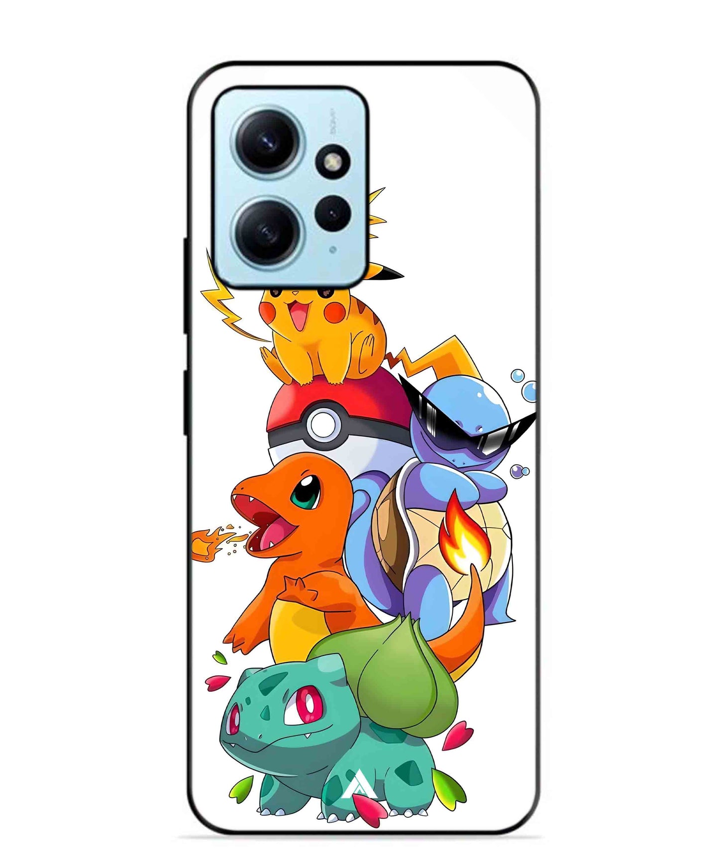 Pokemon Team Metal Back Cover Phone Case for Xiaomi Redmi Note 12 4G