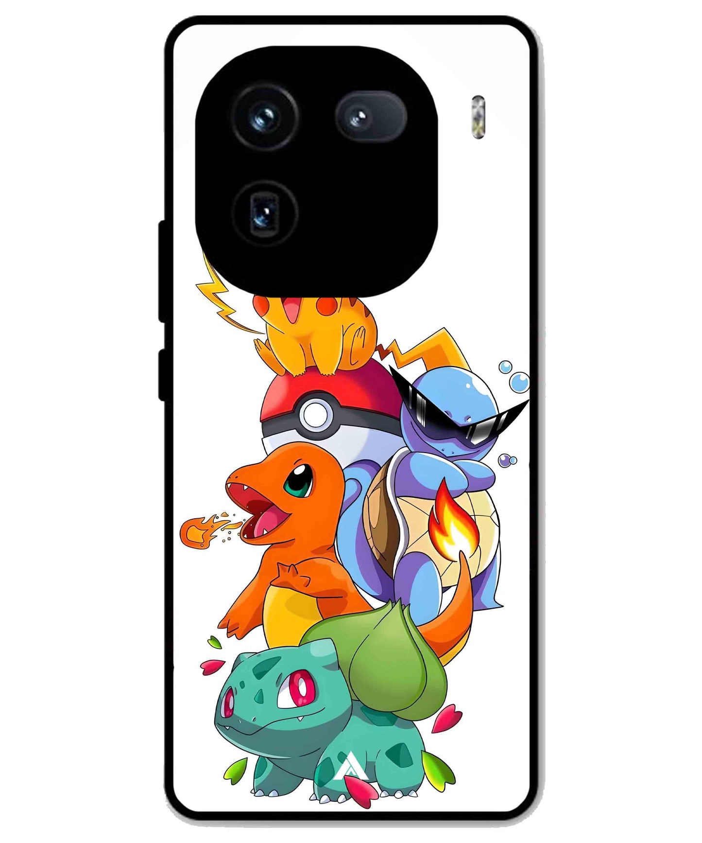 Pokemon Team Metal Back Cover Phone Case for iQOO 12
