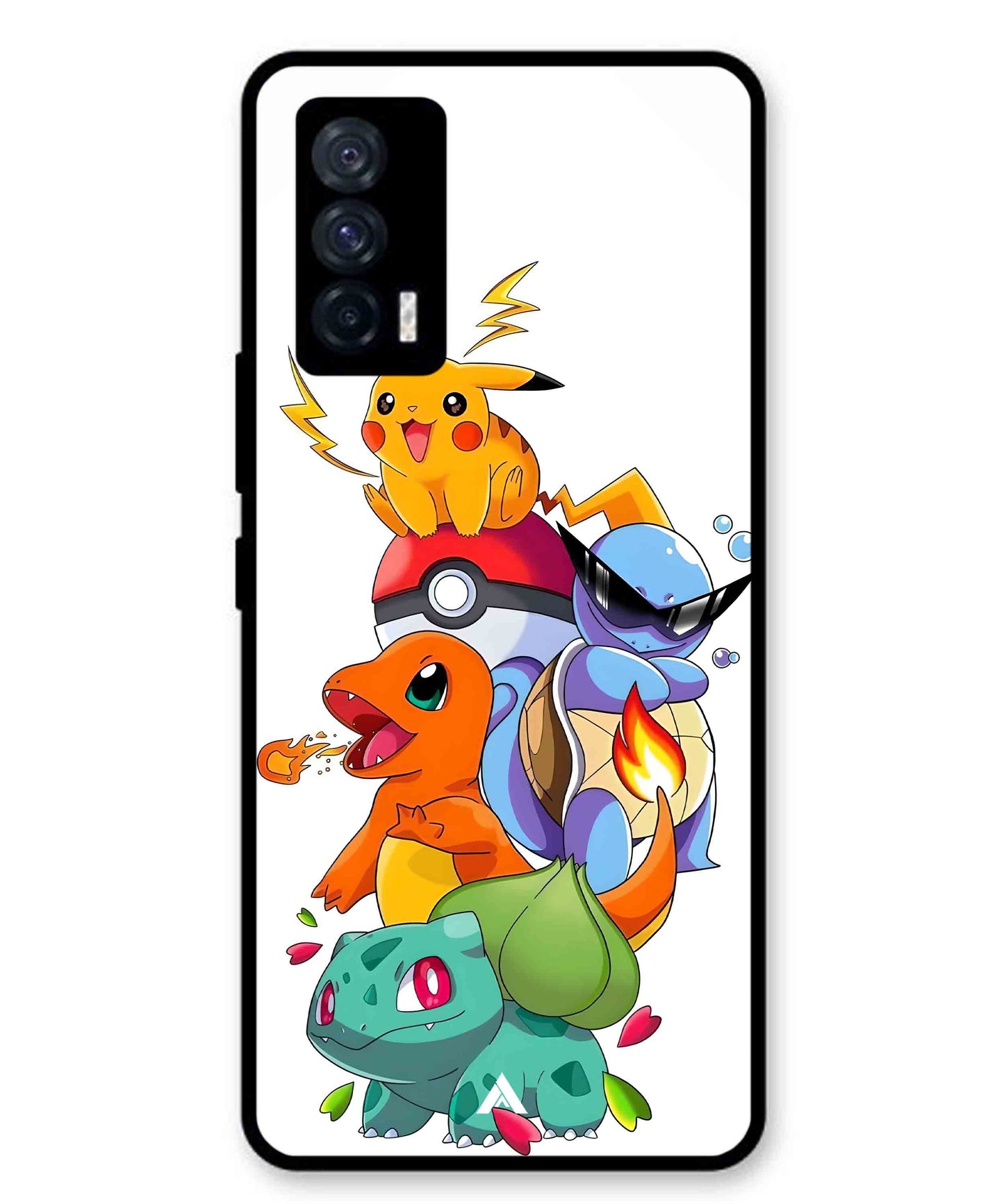Pokemon Team Metal Back Cover Phone Case for iQOO 7
