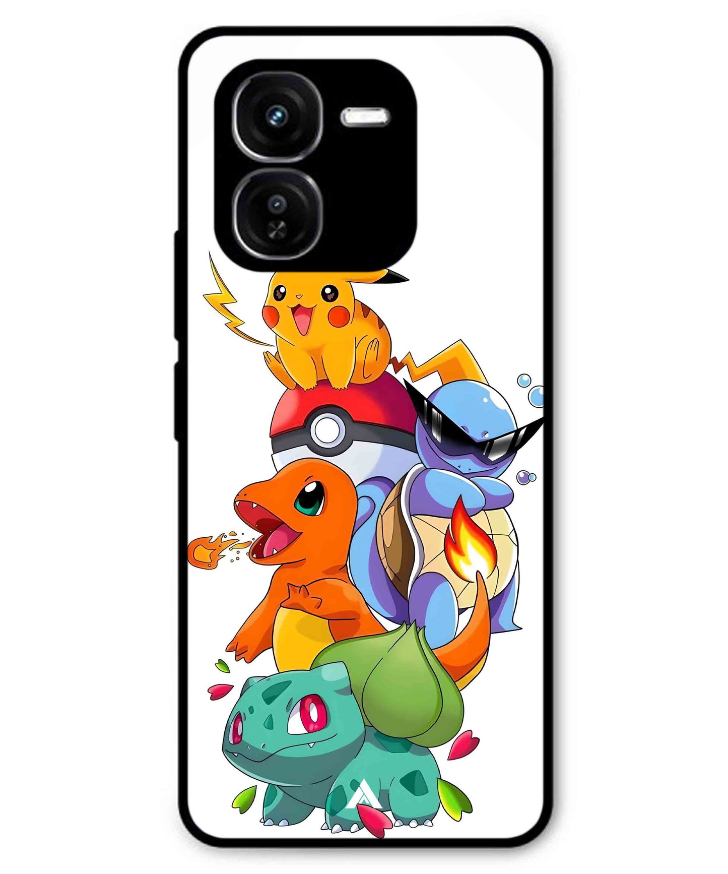 Pokemon Team Metal Back Cover Phone Case for iQOO Z9x