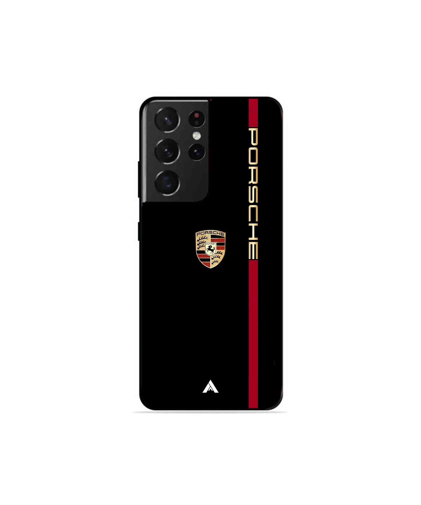 Porsche 01 Metal Back Cover Phone Case for Samsung Galaxy S21 Ultra
