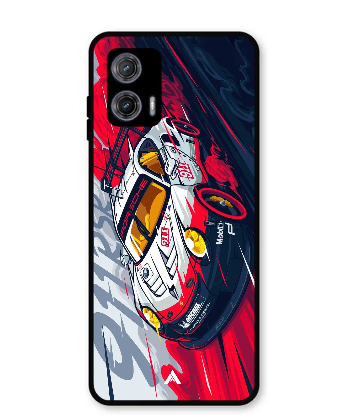 Porsche 911 Car Metal Back Cover Phone Case for Moto G73