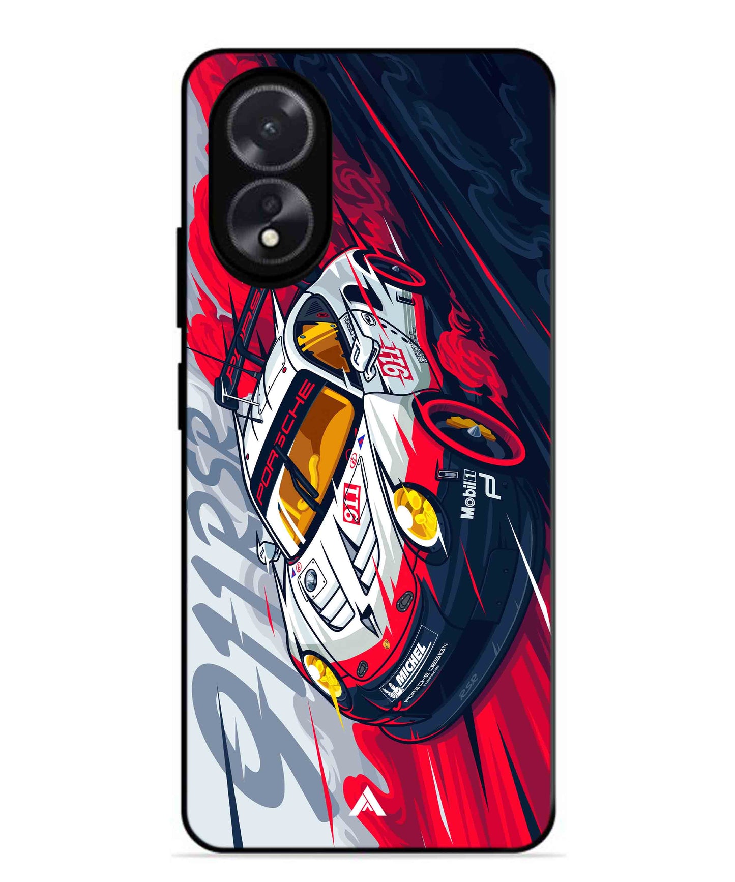 Porsche 911 Car Metal Back Cover Phone Case for Oppo A18