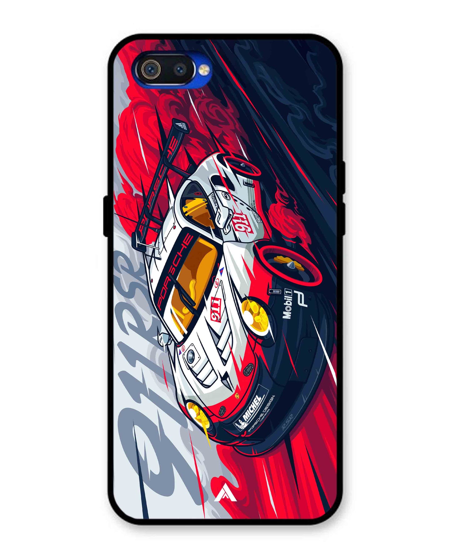 Porsche 911 Car Metal Back Cover Phone Case for Oppo A1K
