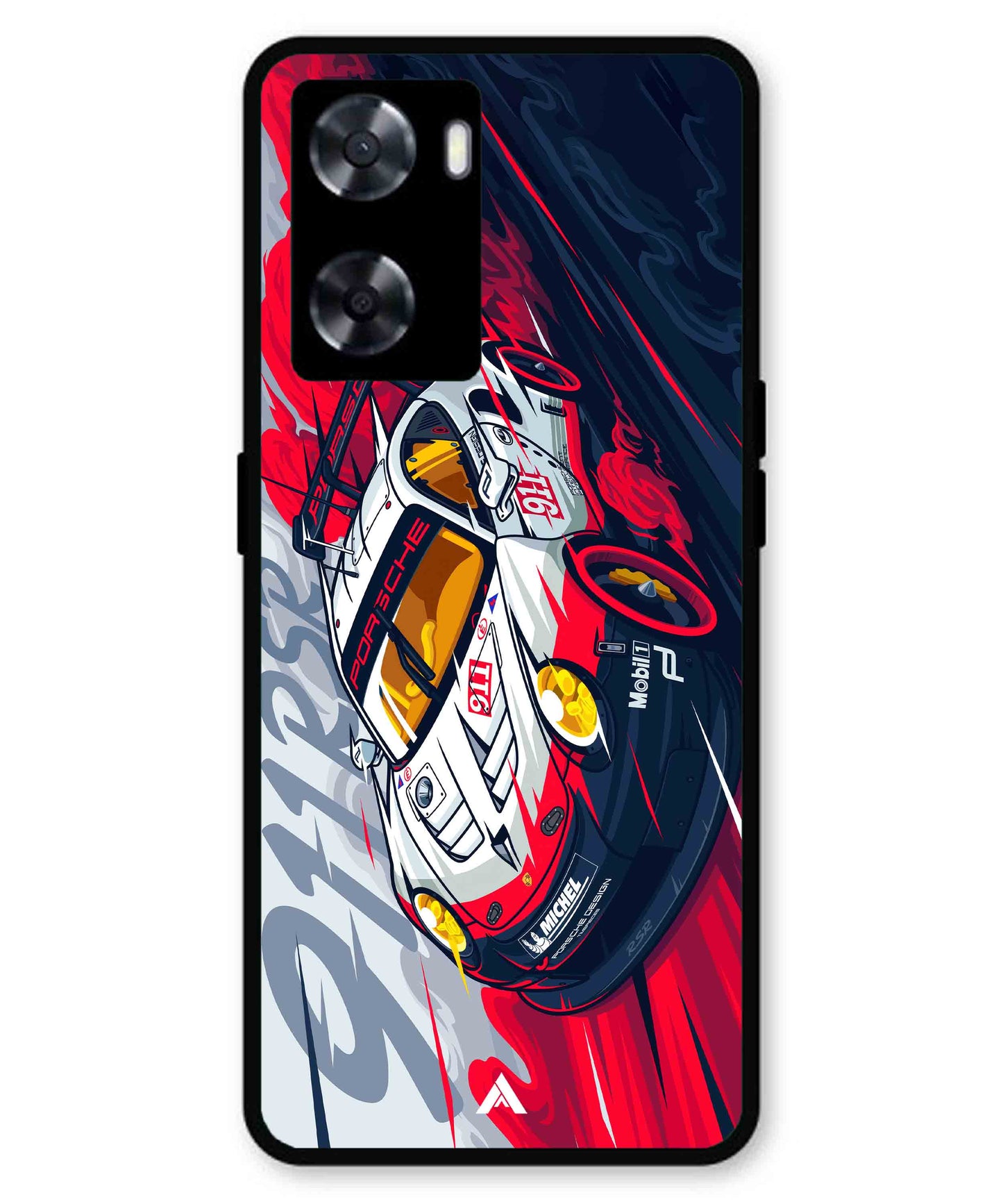 Porsche 911 Car Metal Back Cover Phone Case for Oppo A77