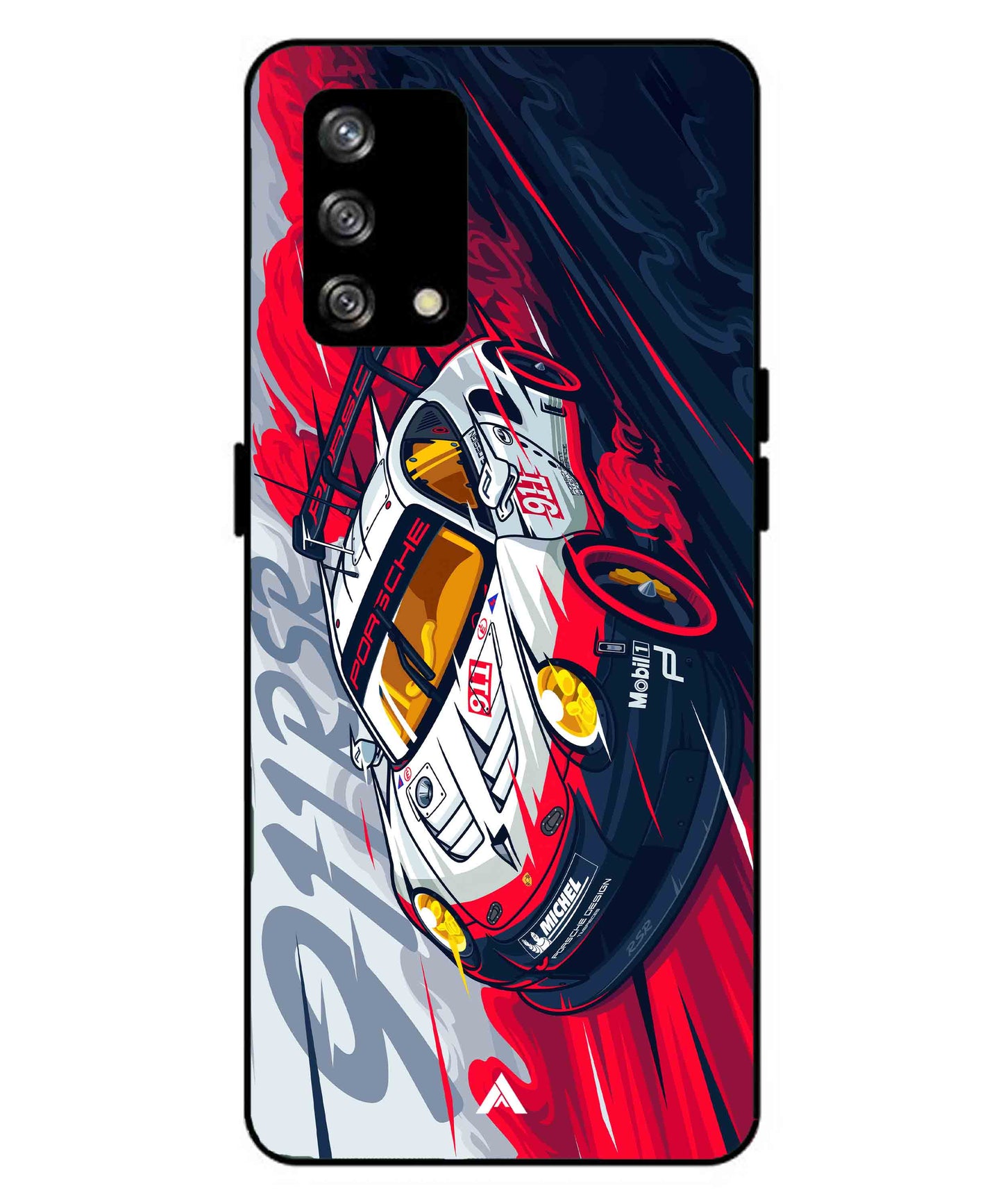 Porsche 911 Car Metal Back Cover Phone Case for Oppo F19
