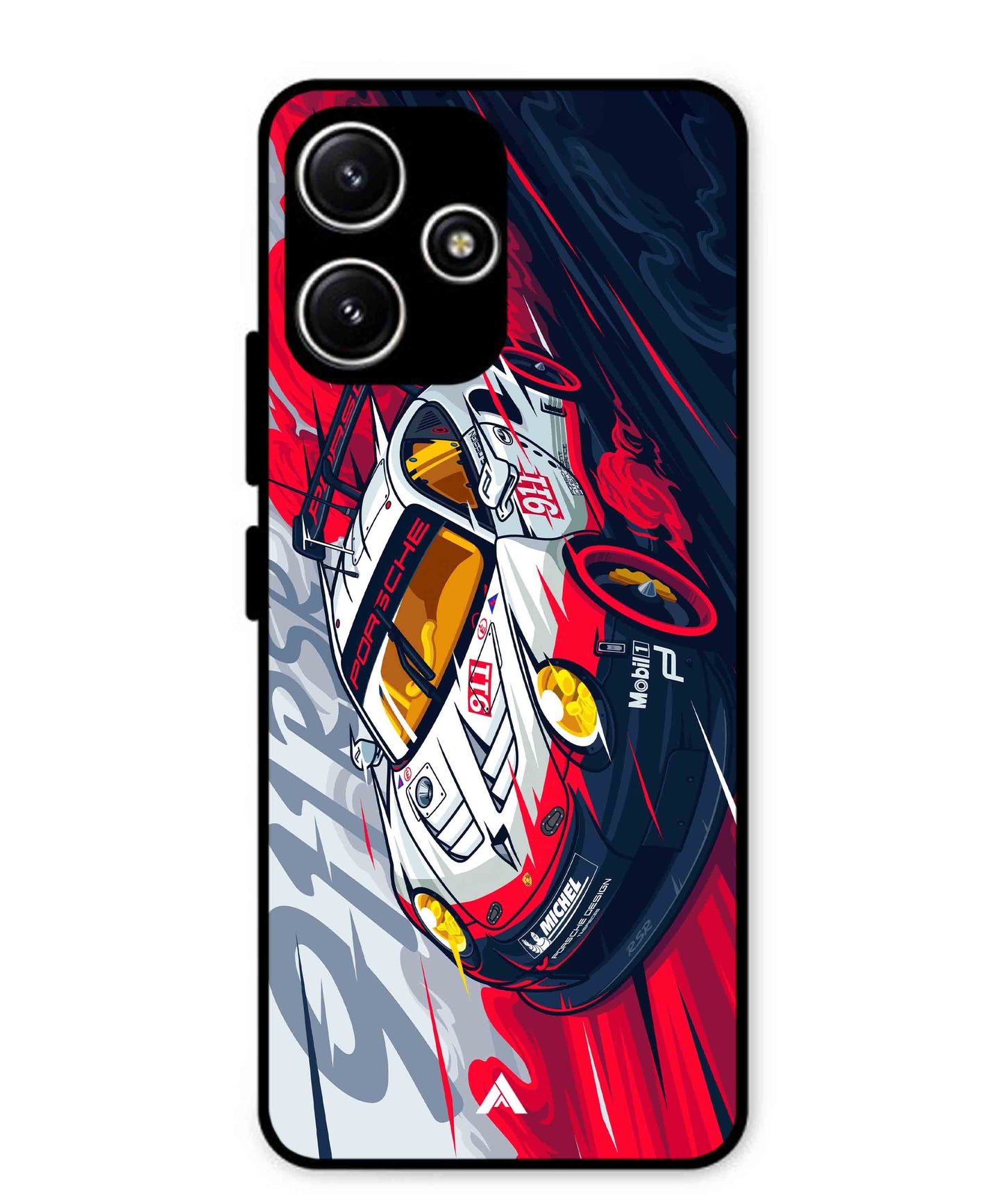 Porsche 911 Car Metal Back Cover Phone Case for Poco M6 Pro