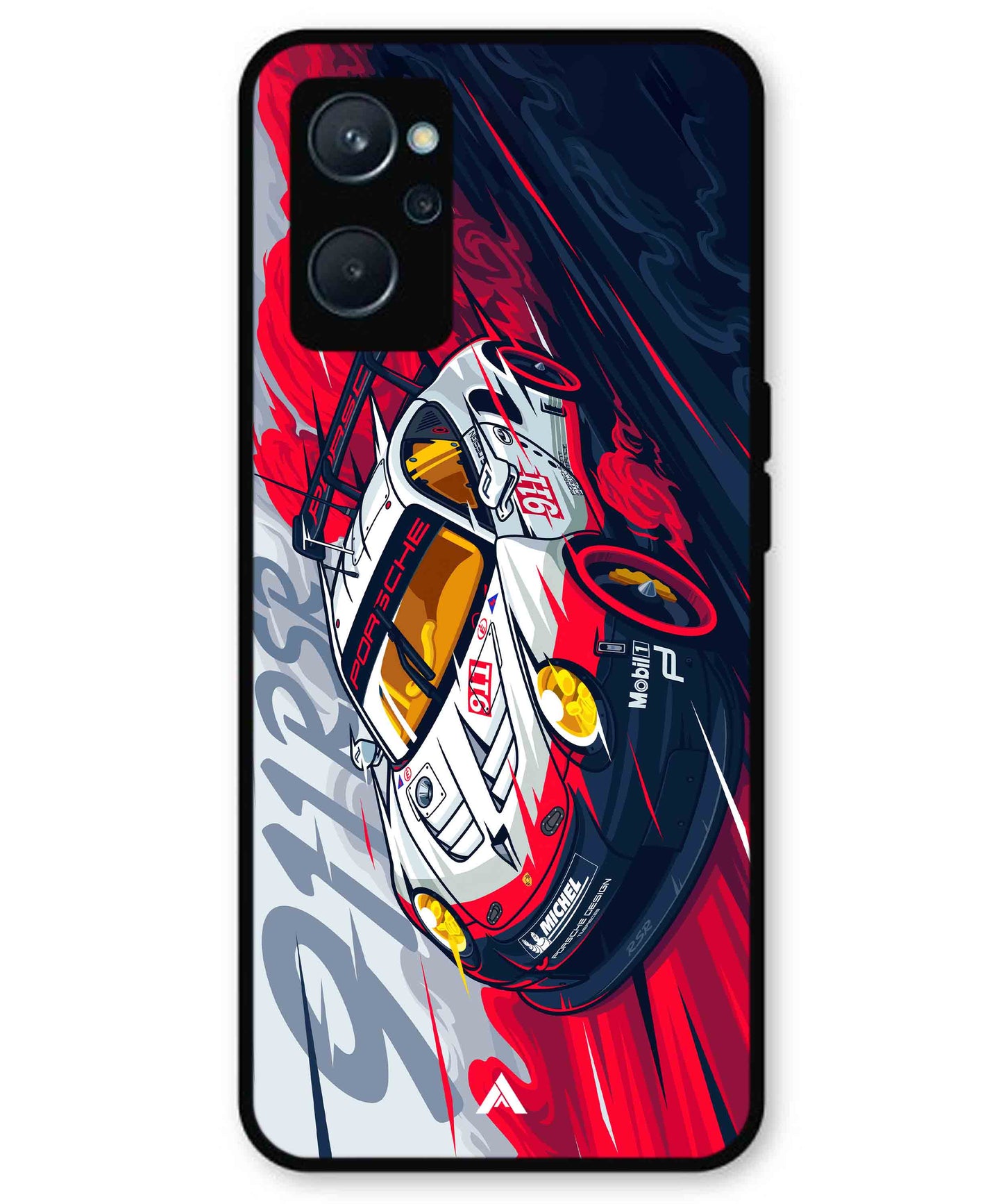 Porsche 911 Car Metal Back Cover Phone Case for Realme 10