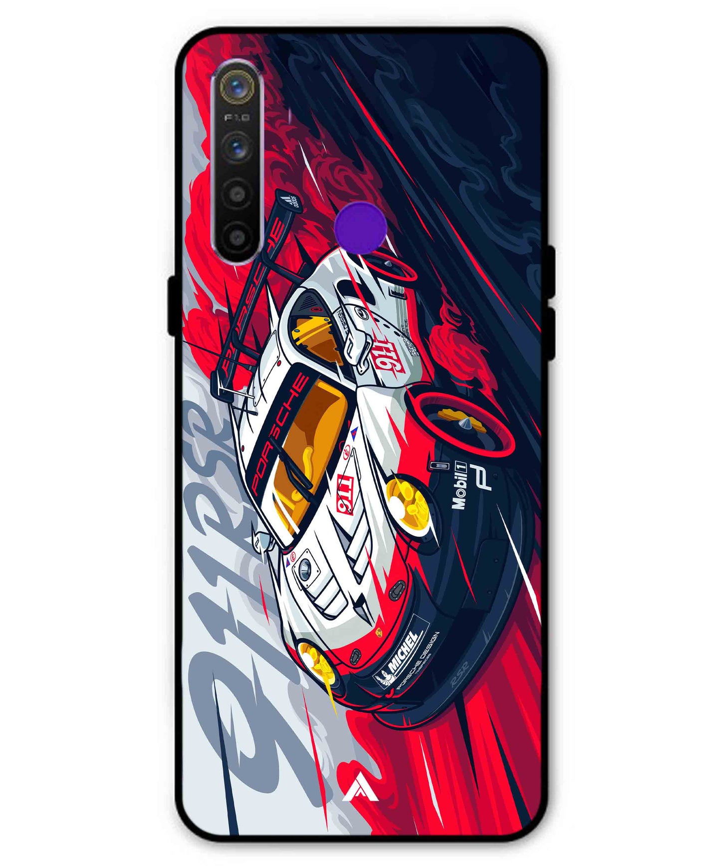 Porsche 911 Car Metal Back Cover Phone Case for Realme 5s