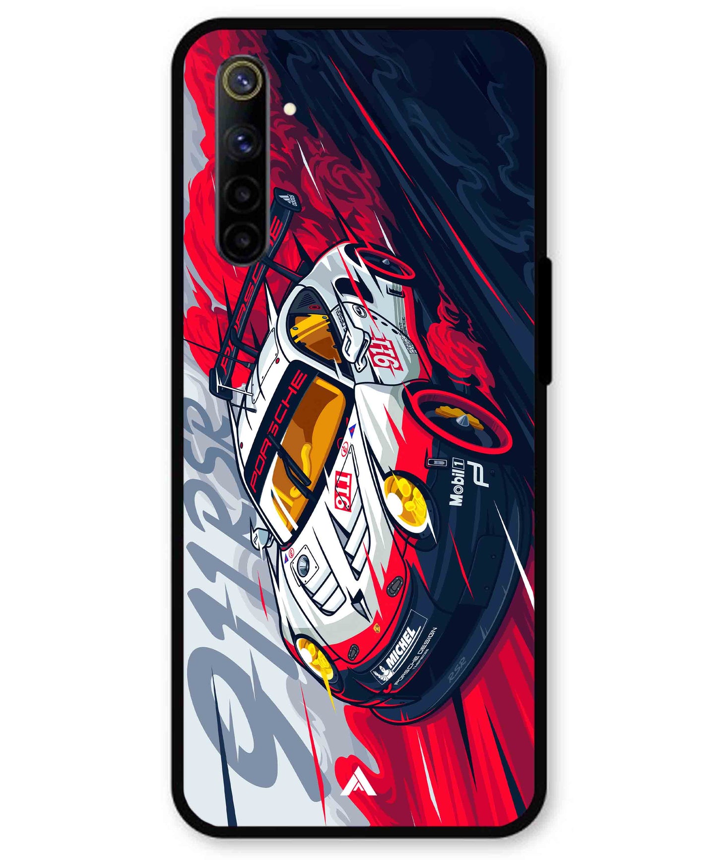 Porsche 911 Car Metal Back Cover Phone Case for Realme 6