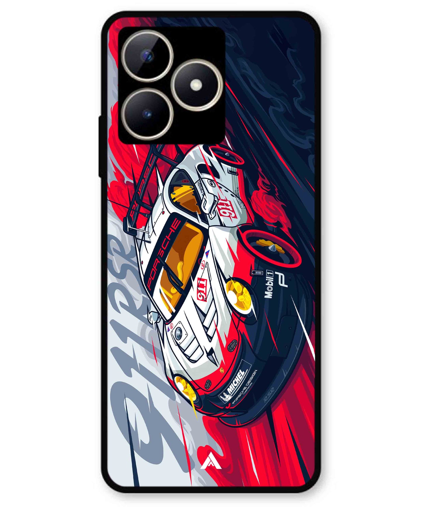 Porsche 911 Car Metal Back Cover Phone Case for Realme C51