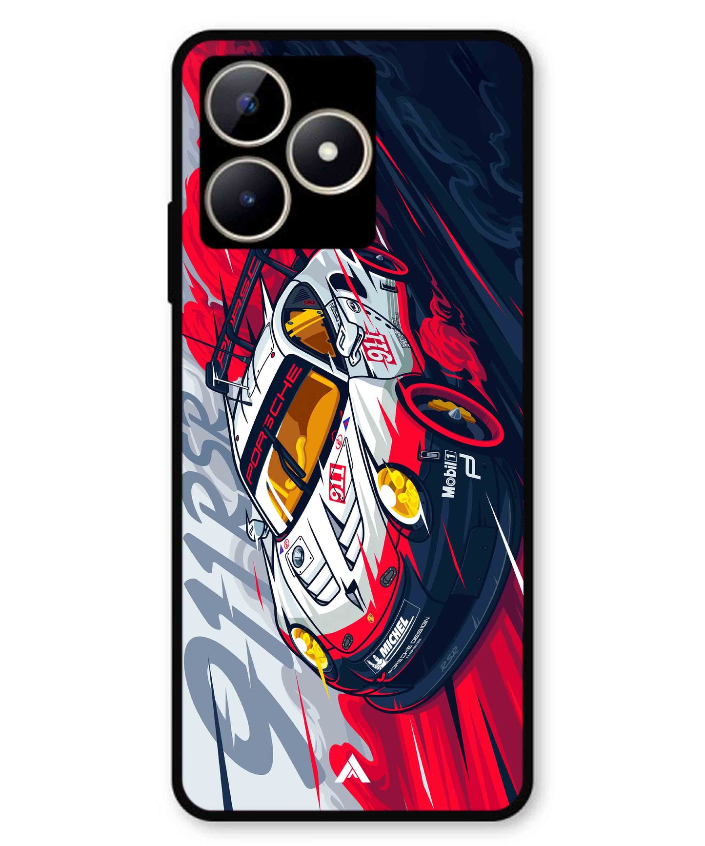 Porsche 911 Car Metal Back Cover Phone Case for Realme C53