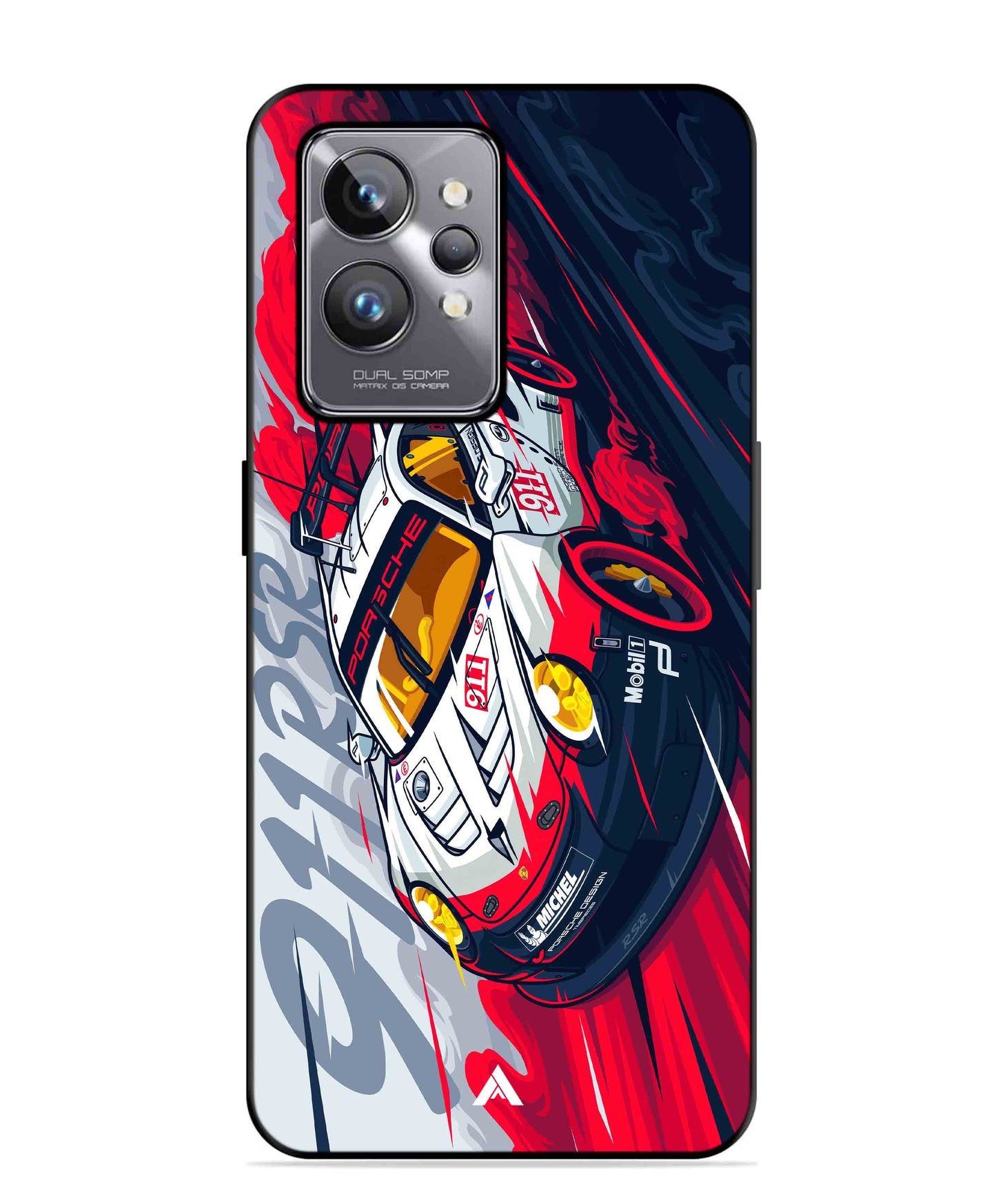 Porsche 911 Car Metal Back Cover Phone Case for Realme GT 2 Pro
