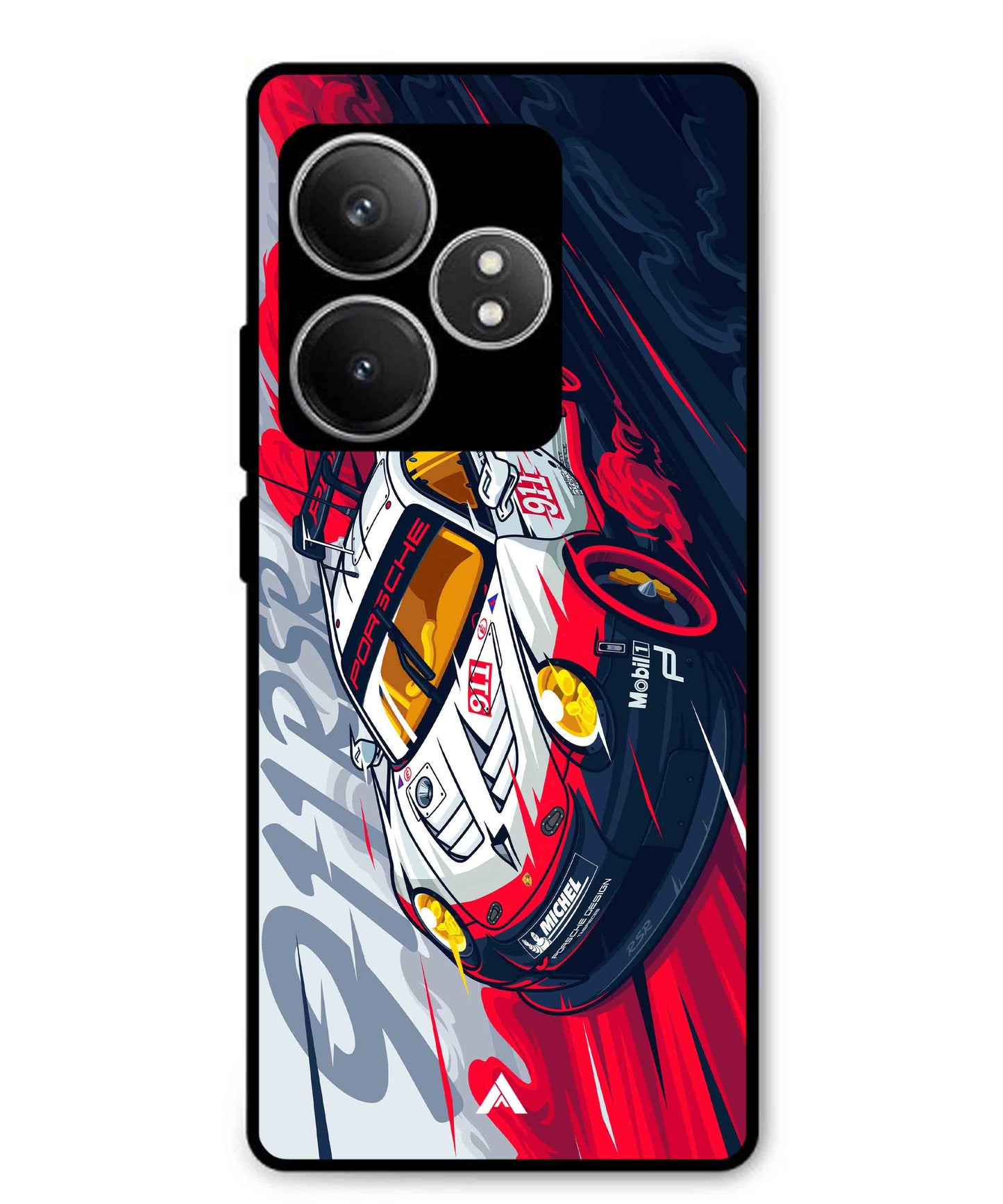 Porsche 911 Car Metal Back Cover Phone Case for Realme GT 6T