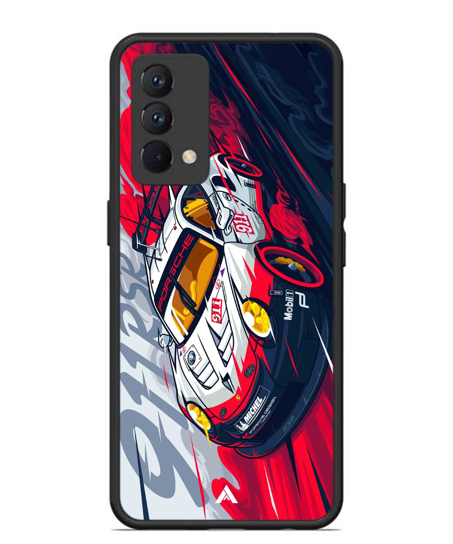 Porsche 911 Car Metal Back Cover Phone Case for Realme GT Master Edition