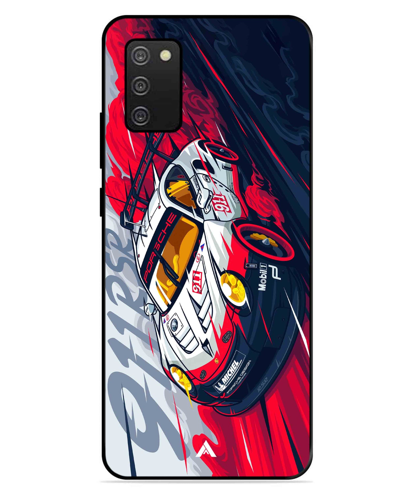 Porsche 911 Car Metal Back Cover Phone Case for Samsung Galaxy A03s