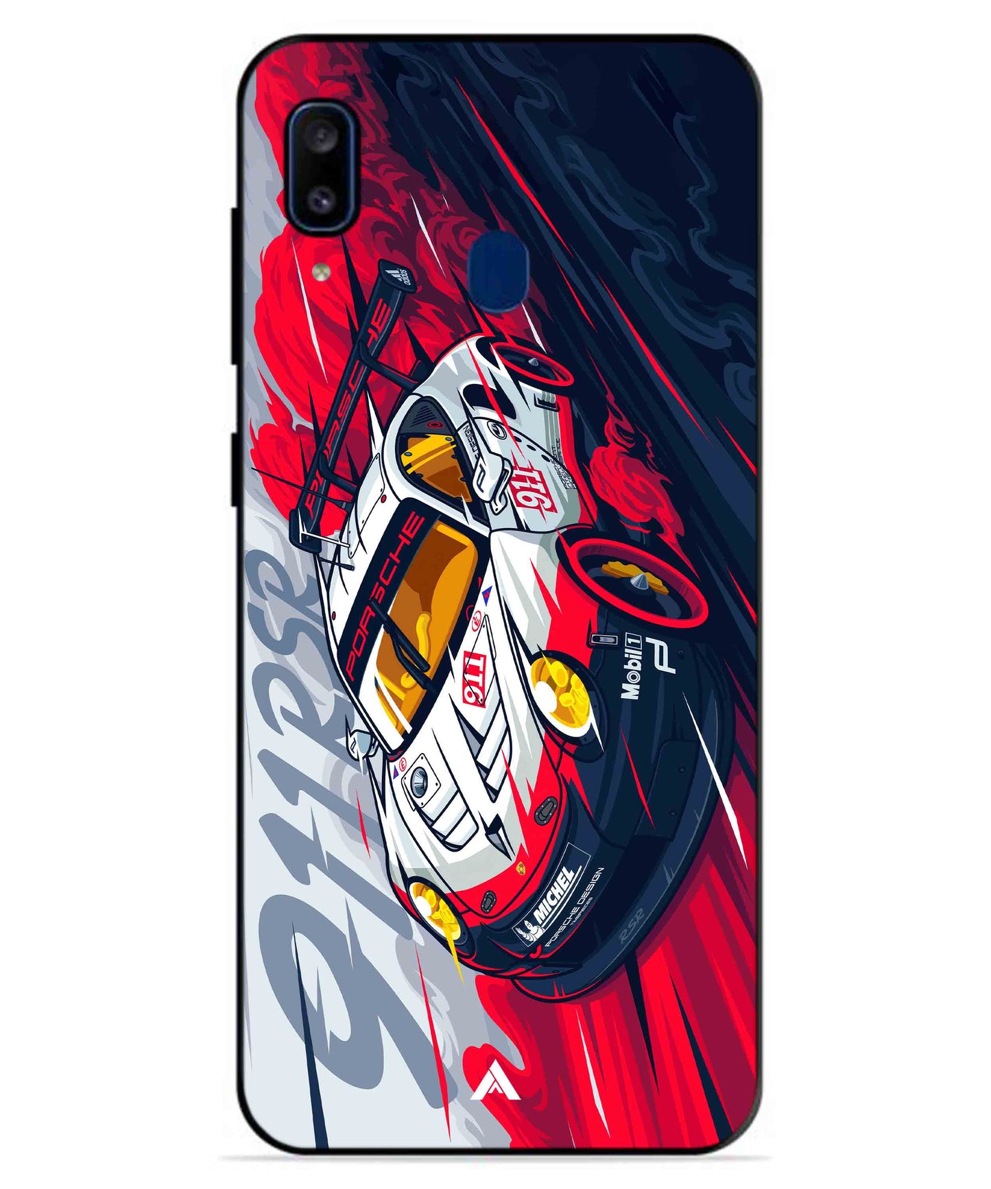 Porsche 911 Car Metal Back Cover Phone Case for Samsung Galaxy A20