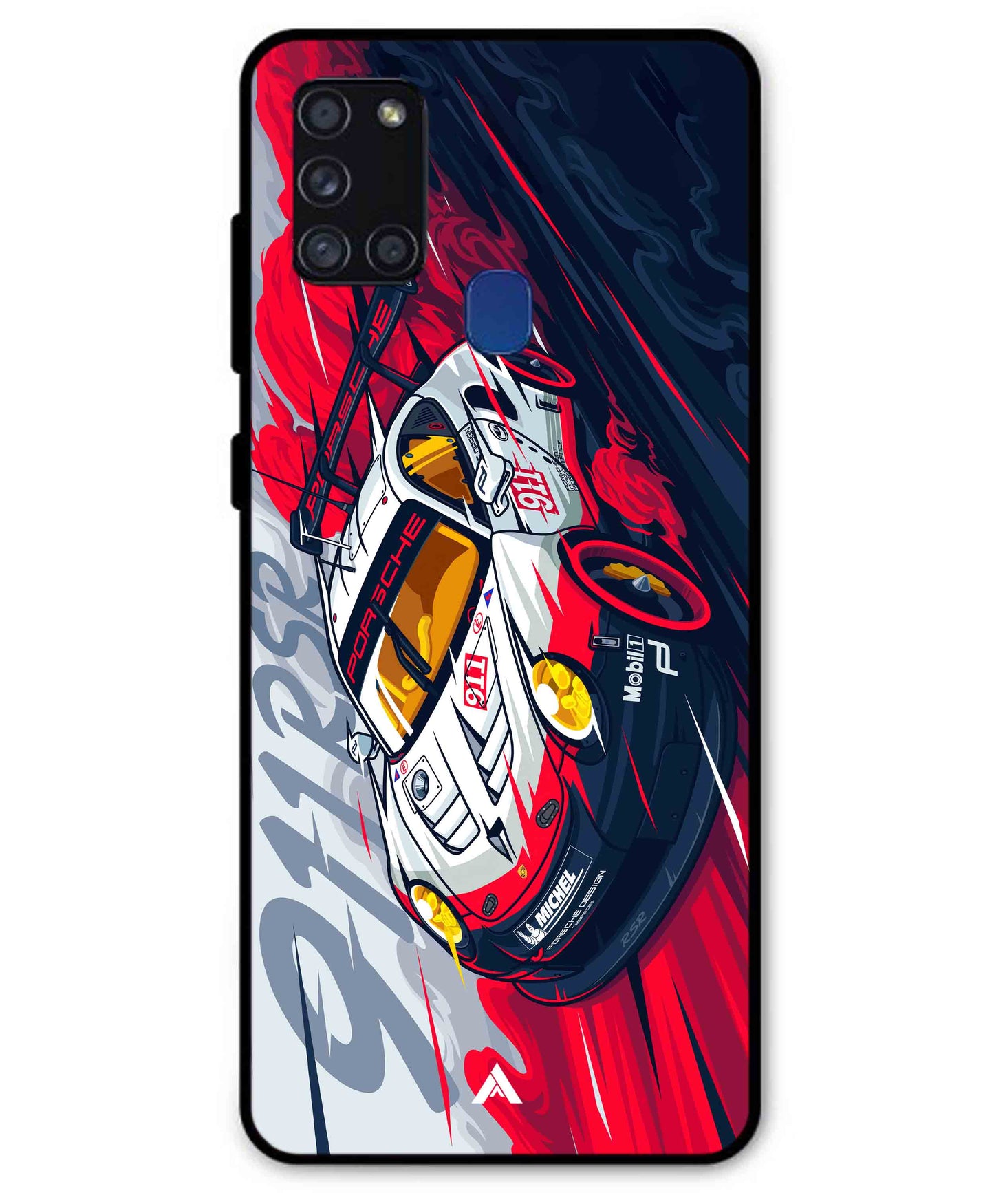 Porsche 911 Car Metal Back Cover Phone Case for Samsung Galaxy A21s