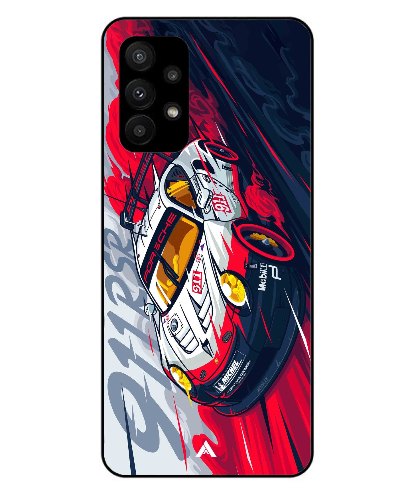 Porsche 911 Car Metal Back Cover Phone Case for Samsung Galaxy A23 5G