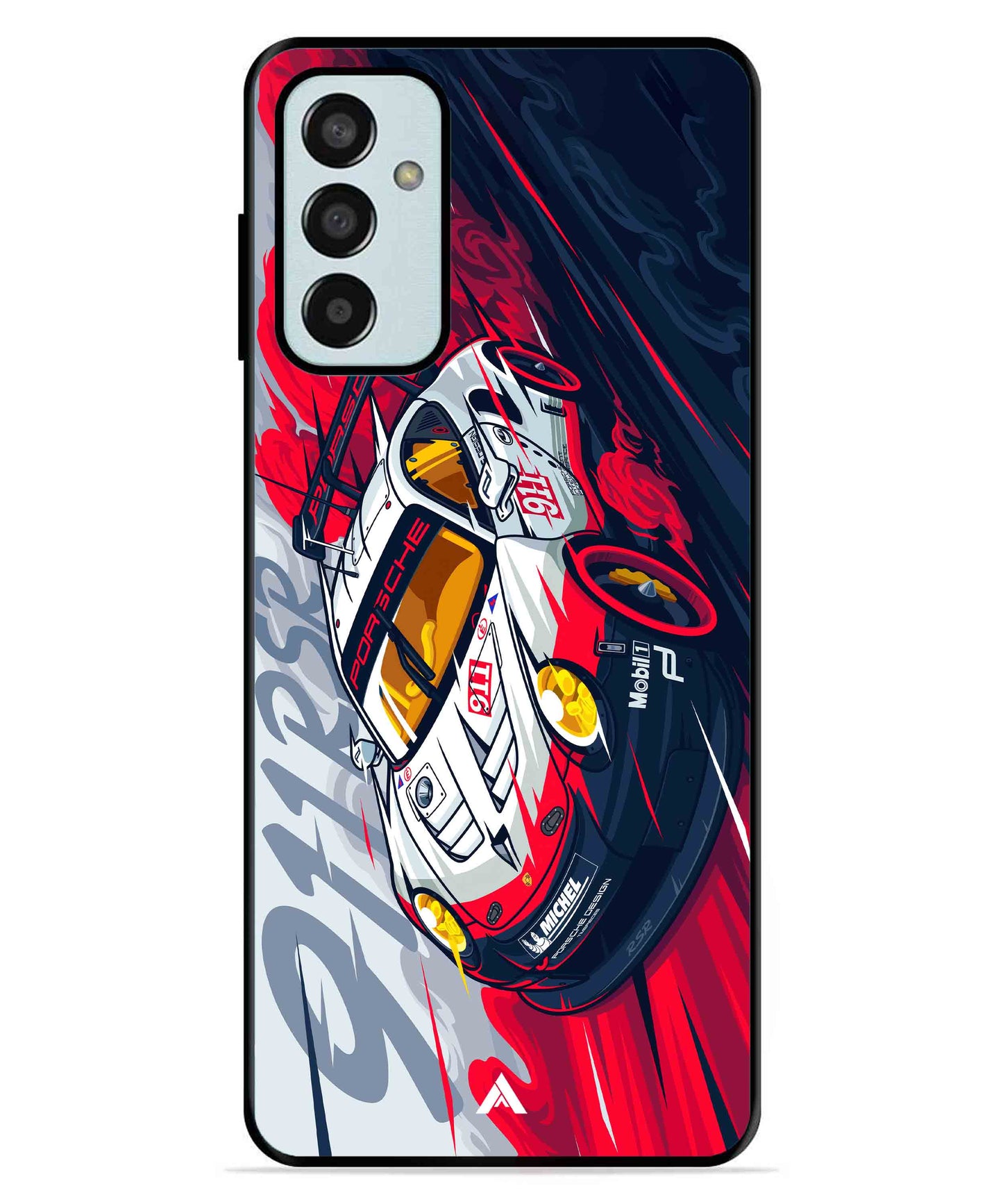 Porsche 911 Car Metal Back Cover Phone Case for Samsung Galaxy F13 4G
