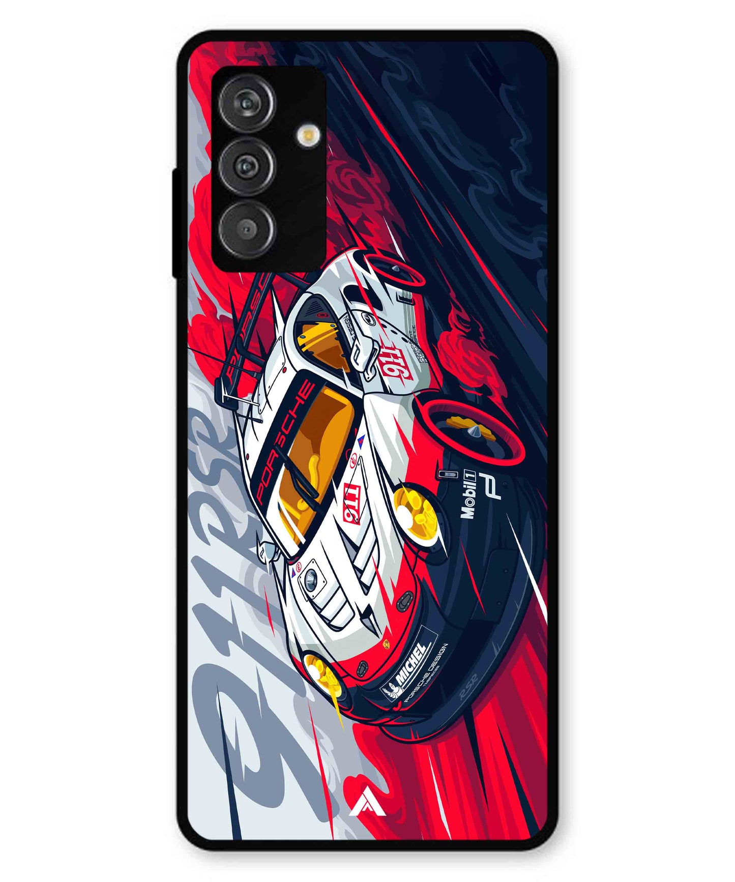 Porsche 911 Car Metal Back Cover Phone Case for Samsung Galaxy F14