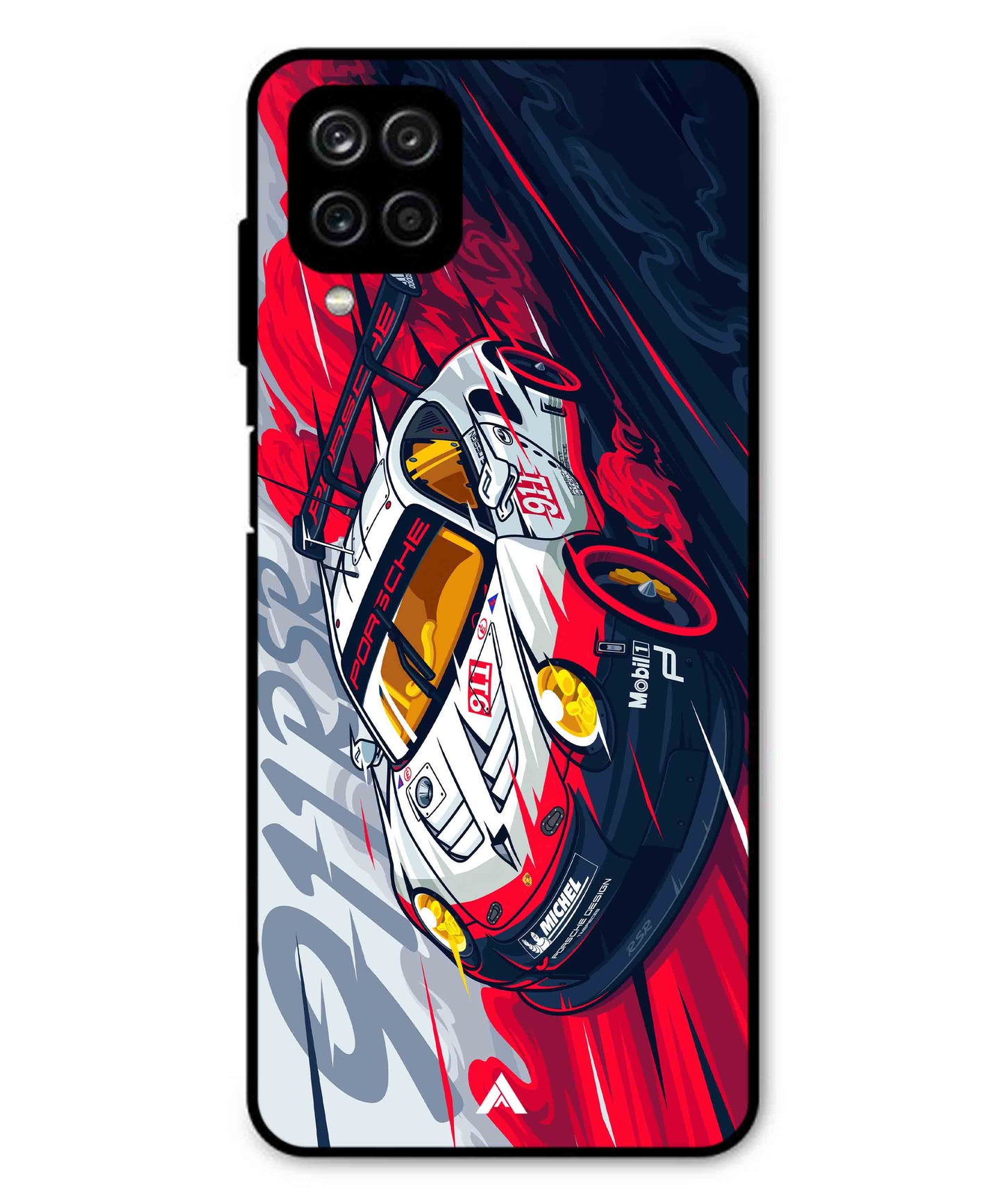 Porsche 911 Car Metal Back Cover Phone Case for Samsung Galaxy M32 4G
