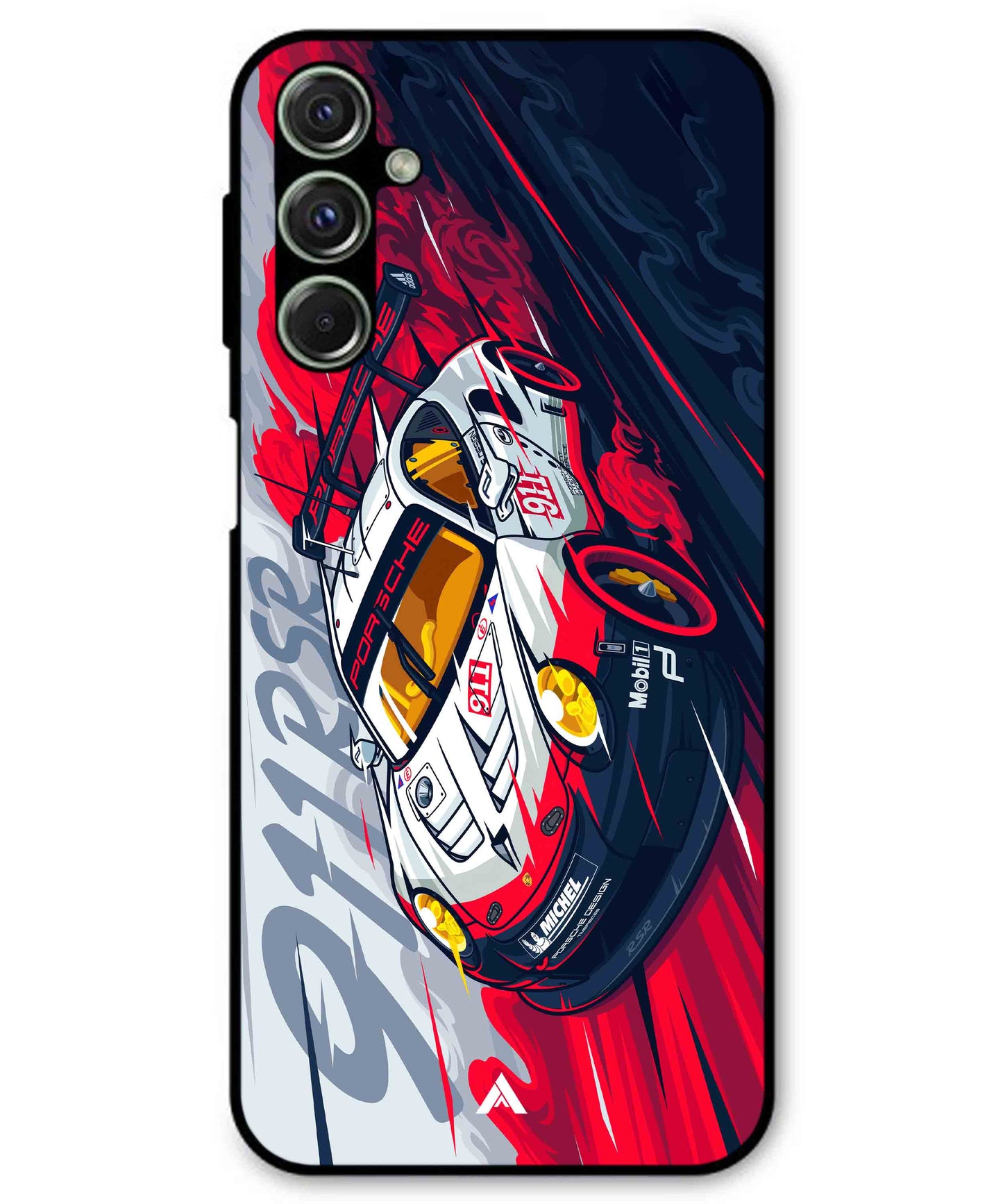 Porsche 911 Car Metal Back Cover Phone Case for Samsung Galaxy M34