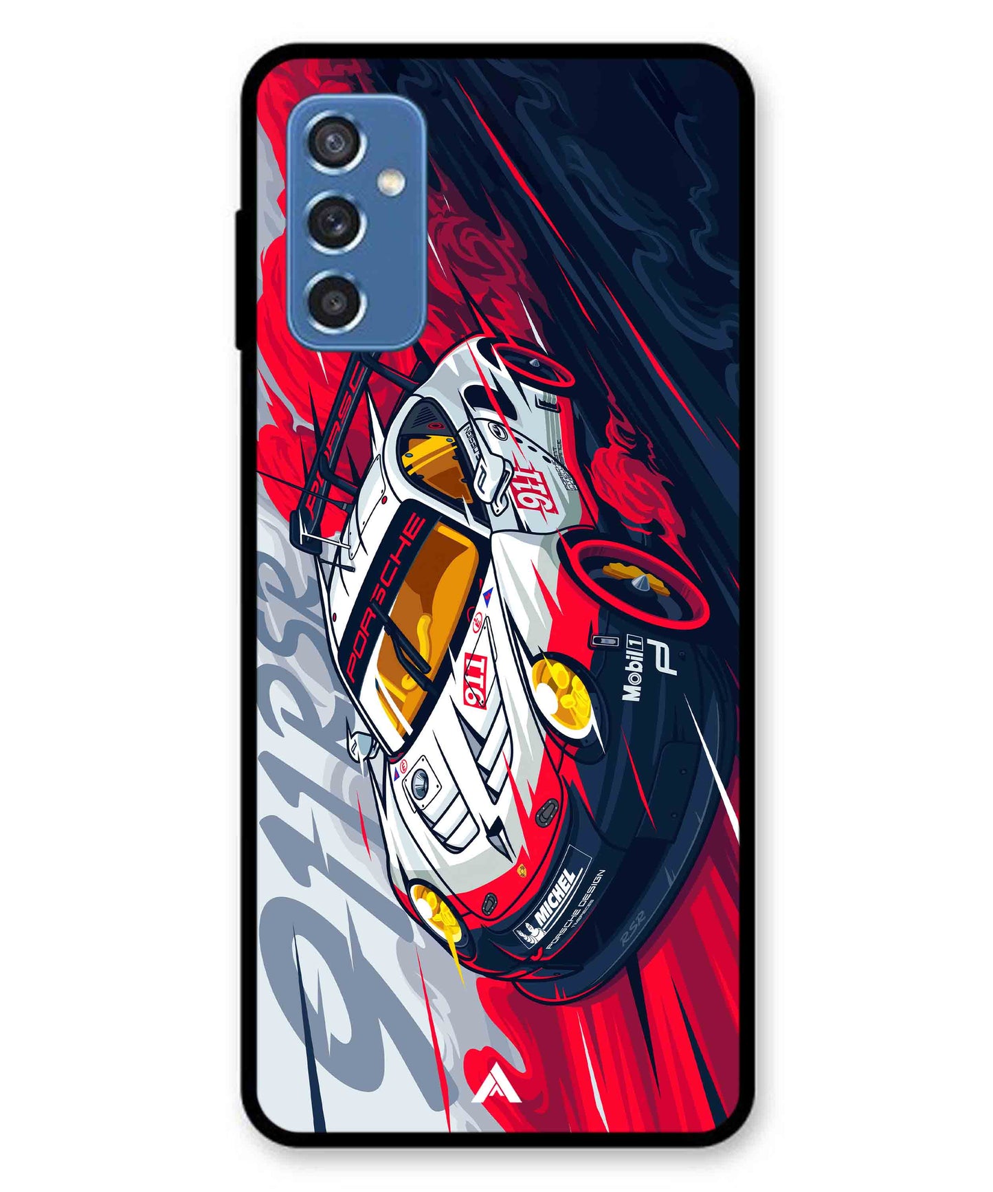 Porsche 911 Car Metal Back Cover Phone Case for Samsung Galaxy M52