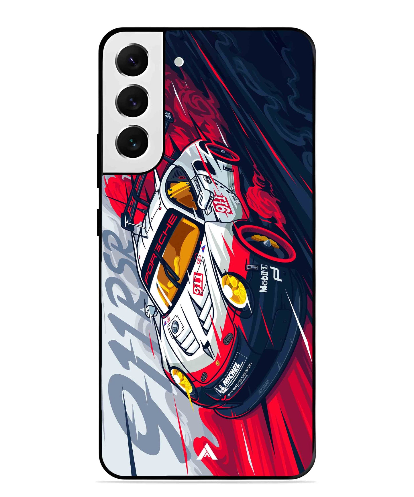 Porsche 911 Car Metal Back Cover Phone Case for Samsung Galaxy S22 Plus