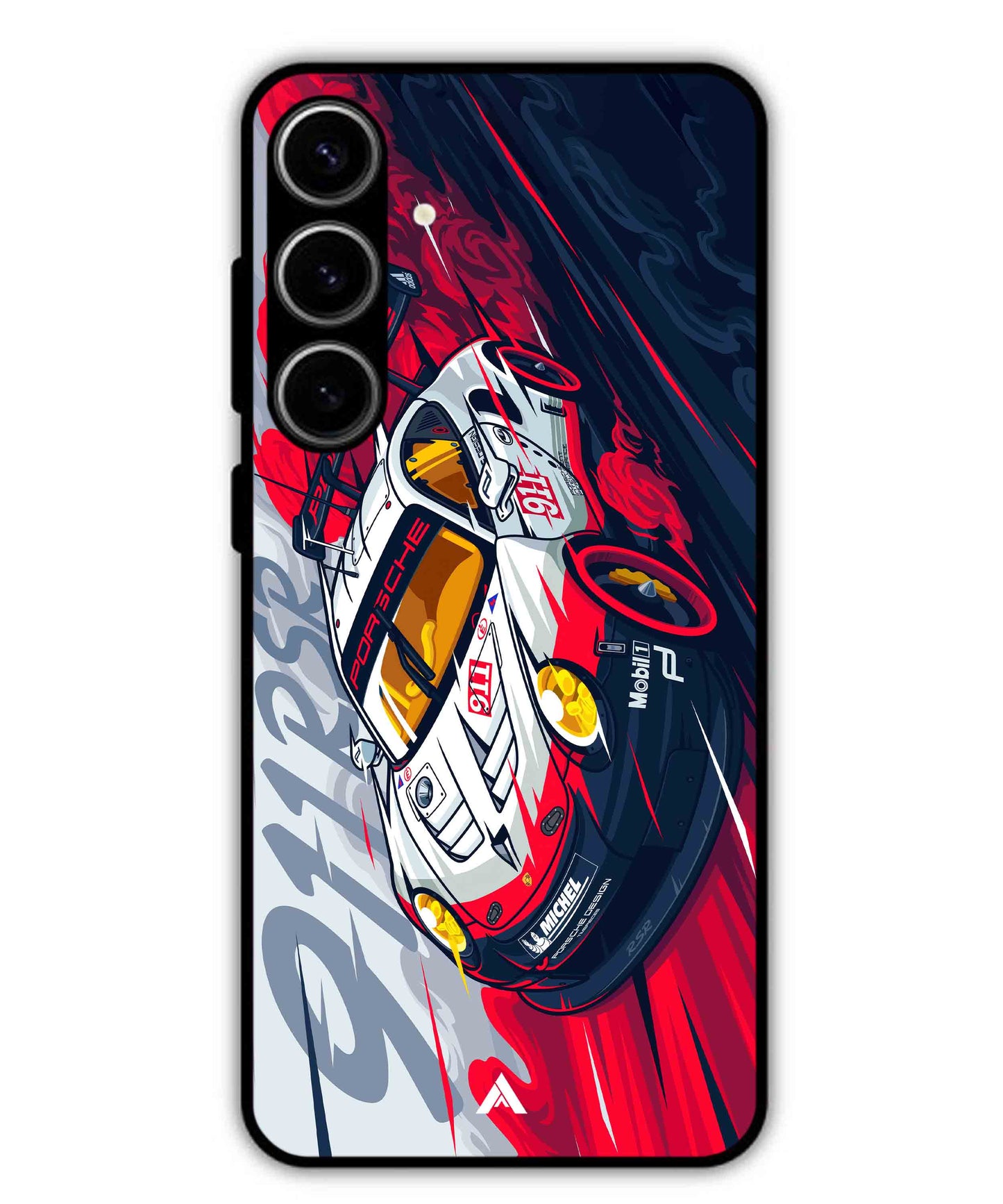 Porsche 911 Car Metal Back Cover Phone Case for Samsung Galaxy S24 Plus