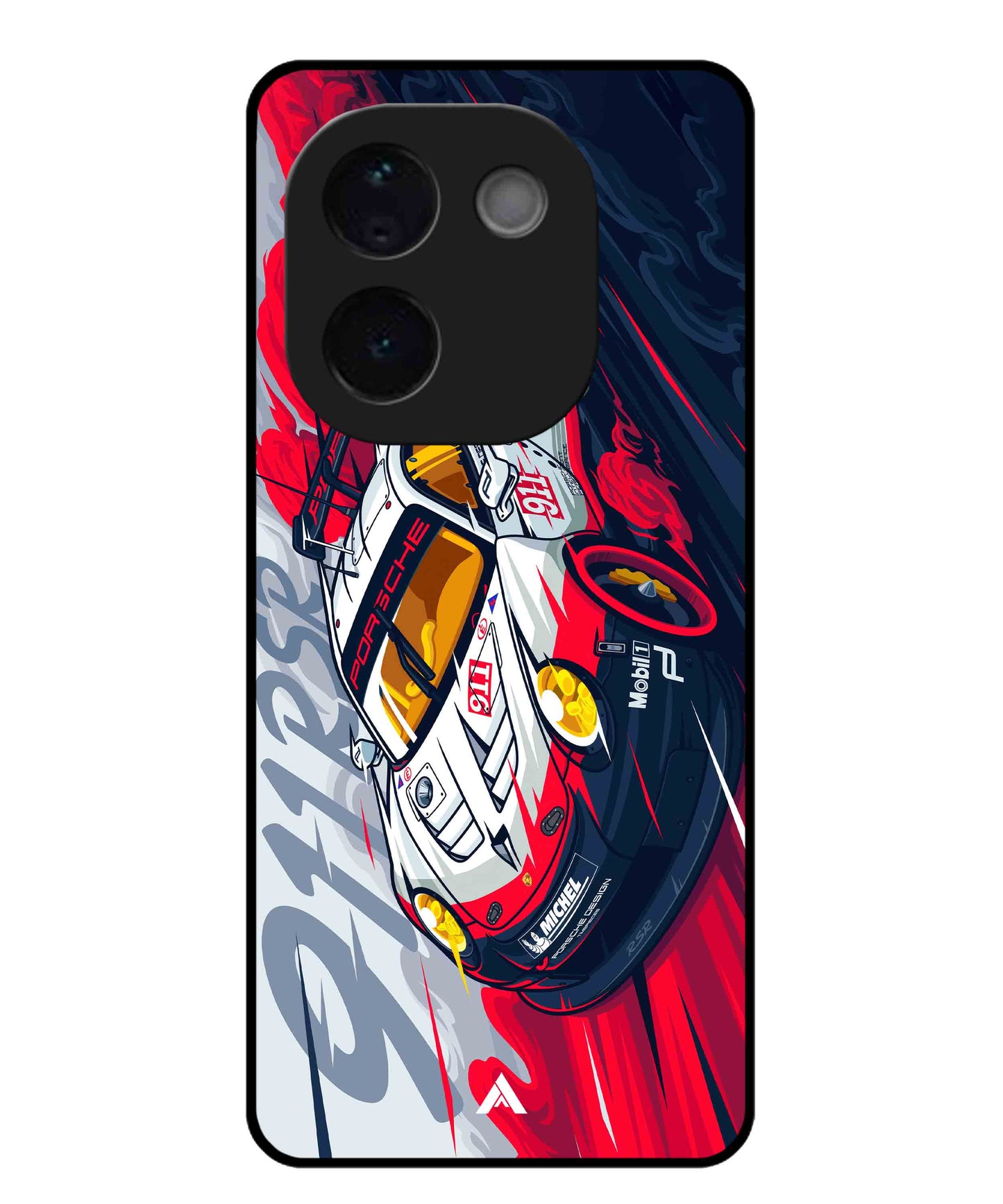 Porsche 911 Car Metal Back Cover Phone Case for Vivo T3 Pro